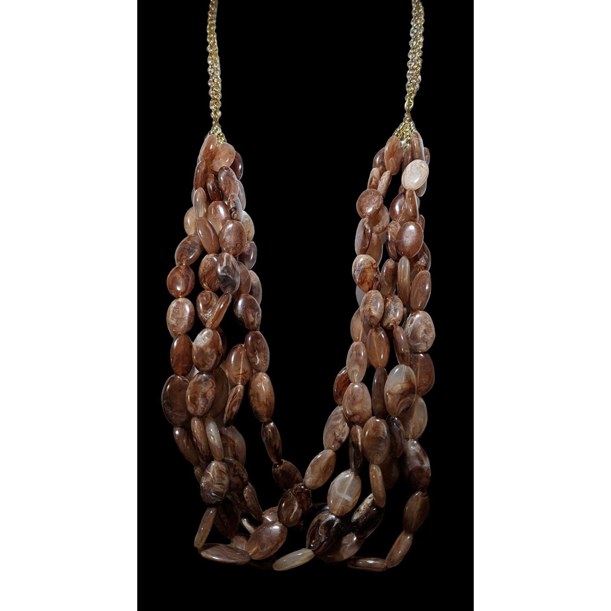 Other Earthy Multilayer Marbled Beaded Necklace Size ONE SIZE - 3 Thumbnail