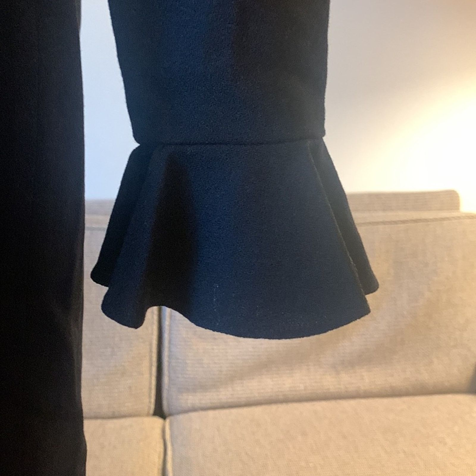 Vintage 80’s Oberon chic LBD black crepe cocktail dress Size L / US 10 / IT 46 - 5 Thumbnail