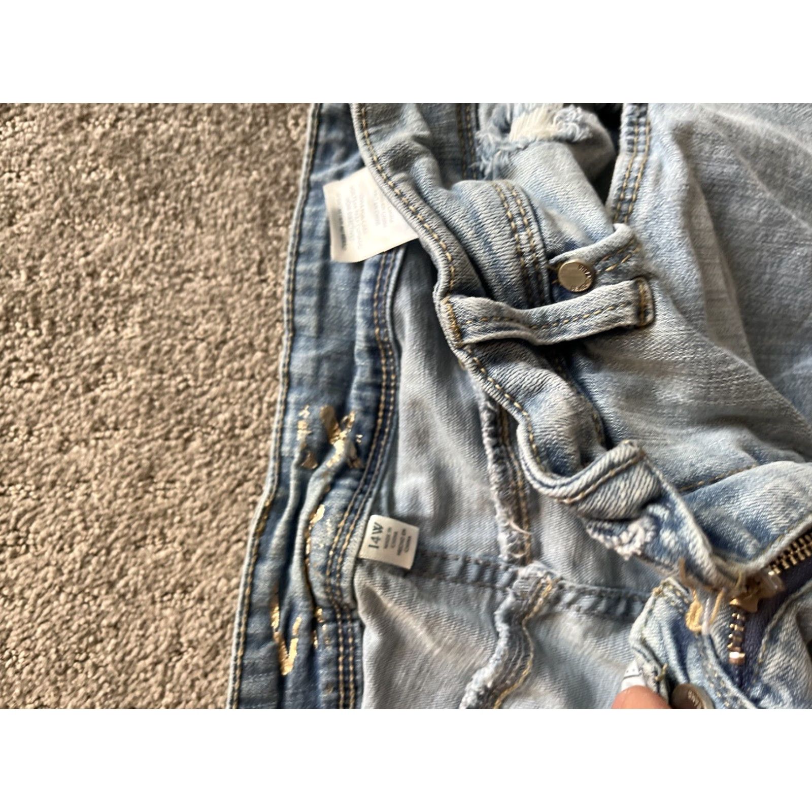 Vintage Seven7 Shaper Mom Short Womens 14W Medium Blue Denim Cotton Spandex 5-Pocket Design High Rise City Classic Preppy Beach Casual Travel Womens Size 36" / US 14 / IT 50 - 3 Thumbnail