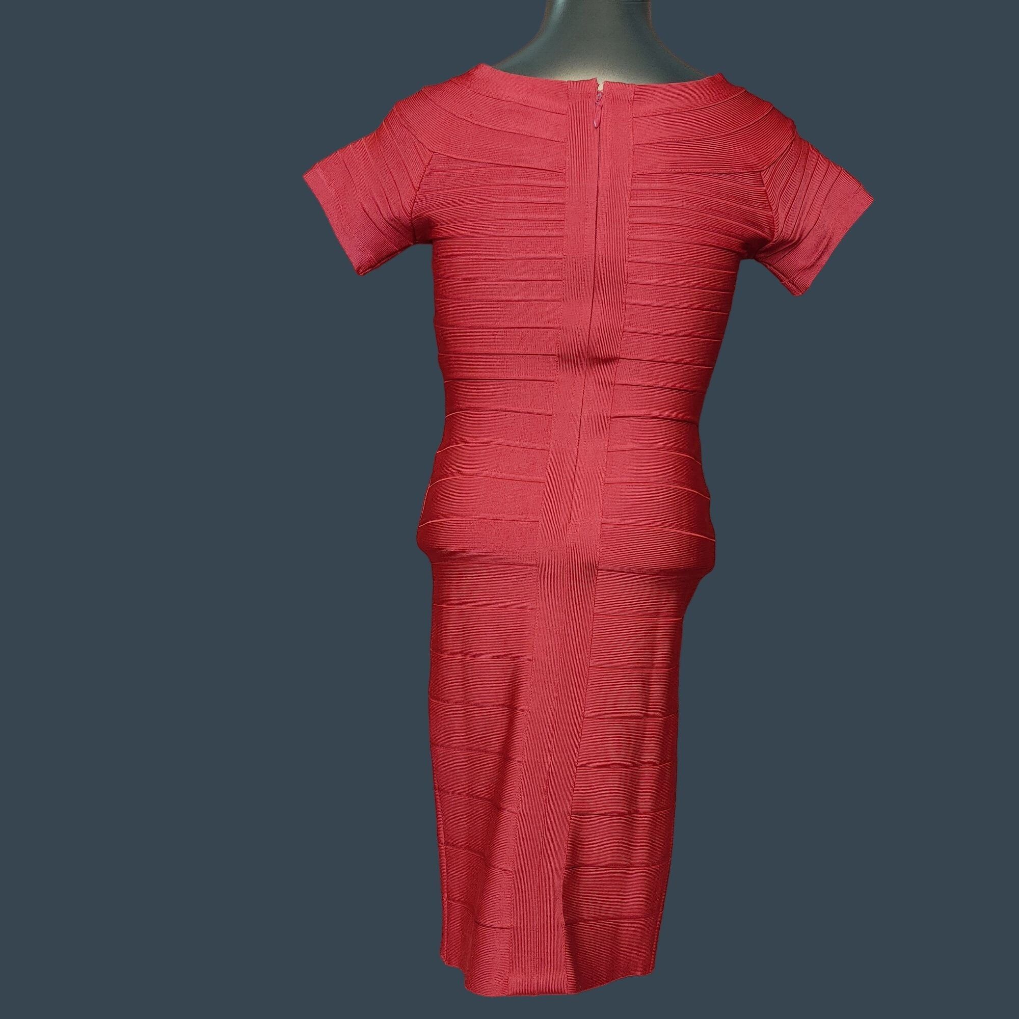 Other Phistic Samantha Women's Red Knit Dress Size S Size S / US 4 / IT 40 - 2 Thumbnail