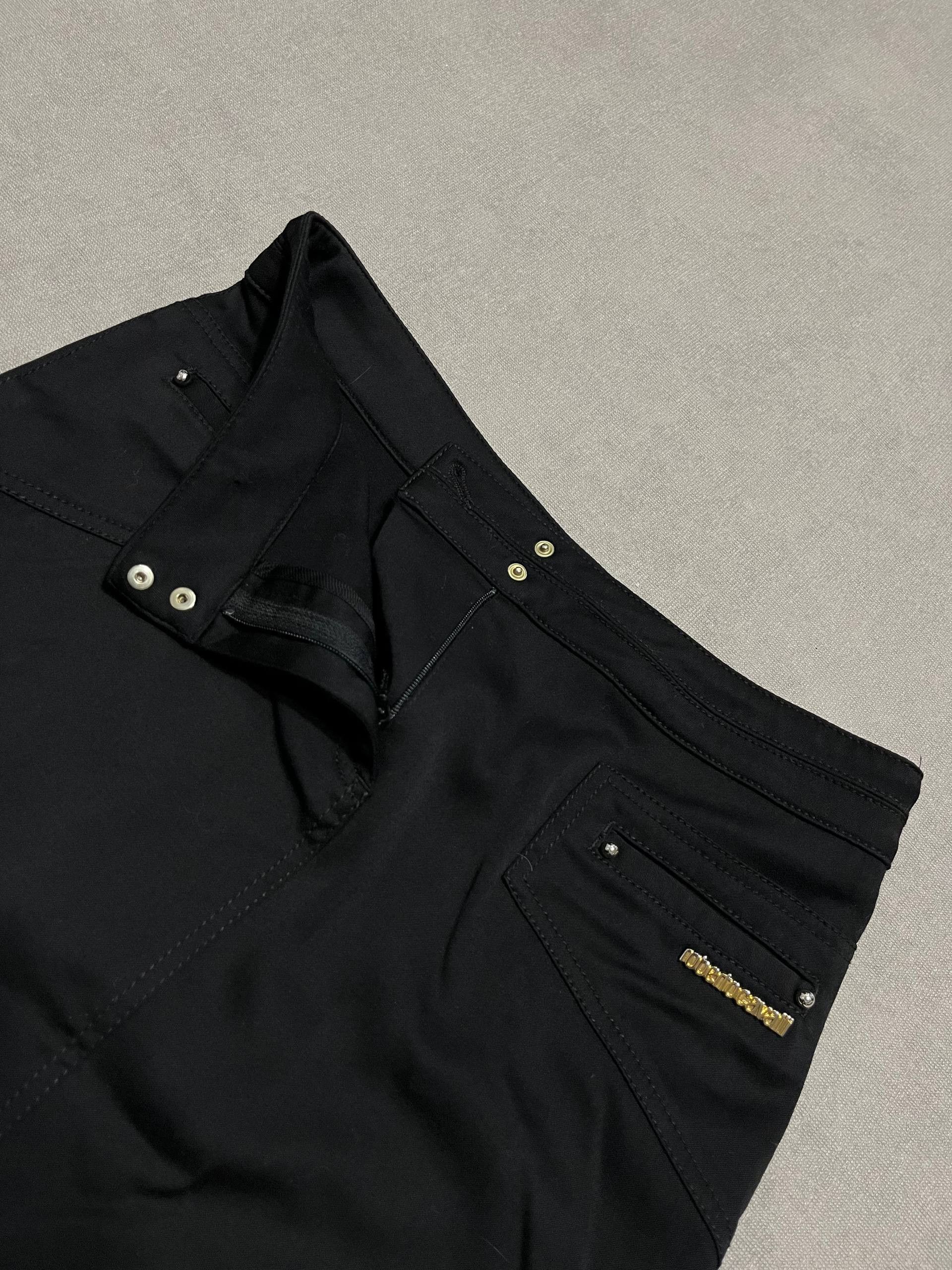 Roberto Cavalli Roberto Cavalli Women`s Black Logo Skirt Vintage Just Sz 40 Size 27" / US 4 / IT 40 - 5 Thumbnail