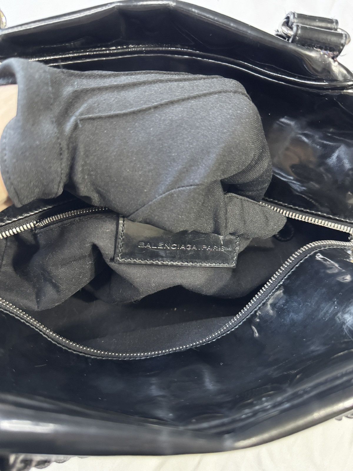 Balenciaga Real Balenciaga black patent leather bowling bag Size ONE SIZE - 10 Thumbnail