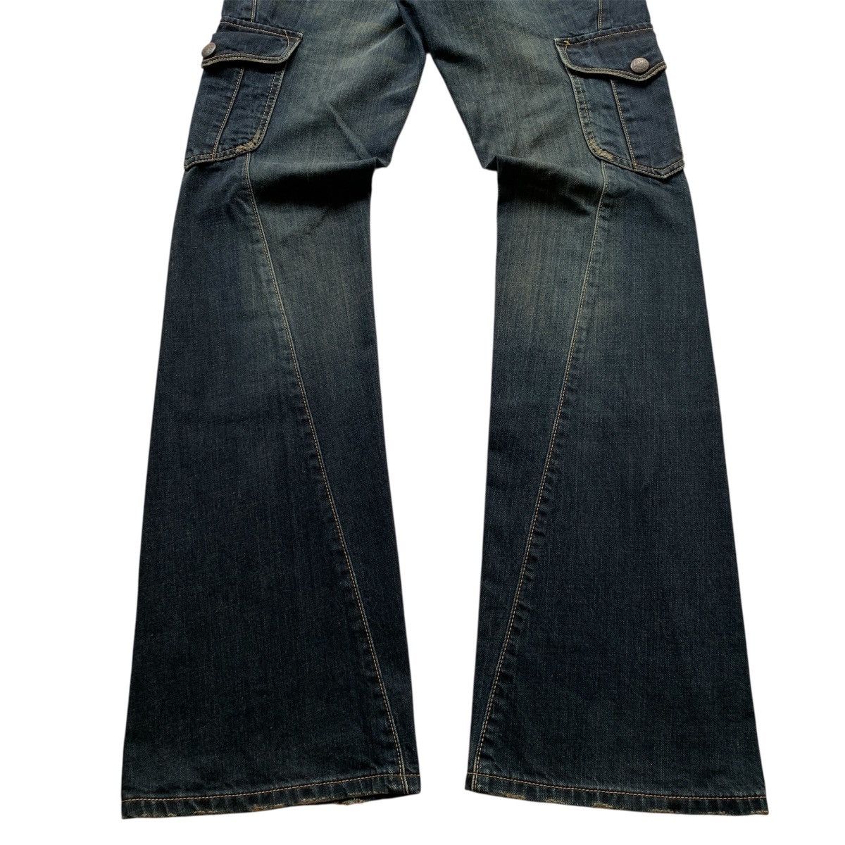 Japanese Brand Lee Riders Spiral ifsix LGB GOA Bootcut Flared Jeans Size US 30 / EU 46 - 2 Thumbnail