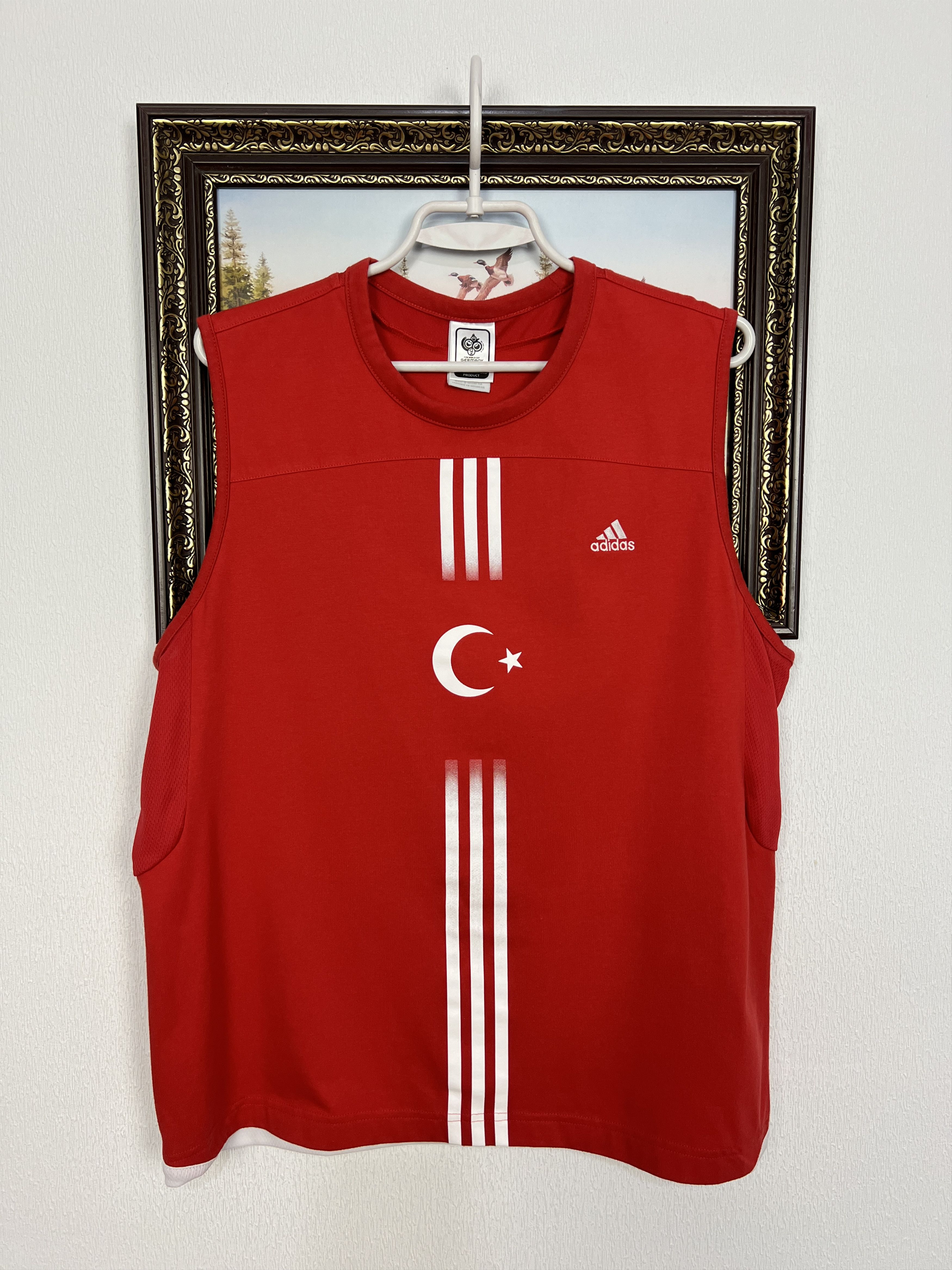 Adidas Vintage World Cup Turkey Football Shirt Train Vest Jersey Size US L / EU 52-54 / 3 - 1 Thumbnail