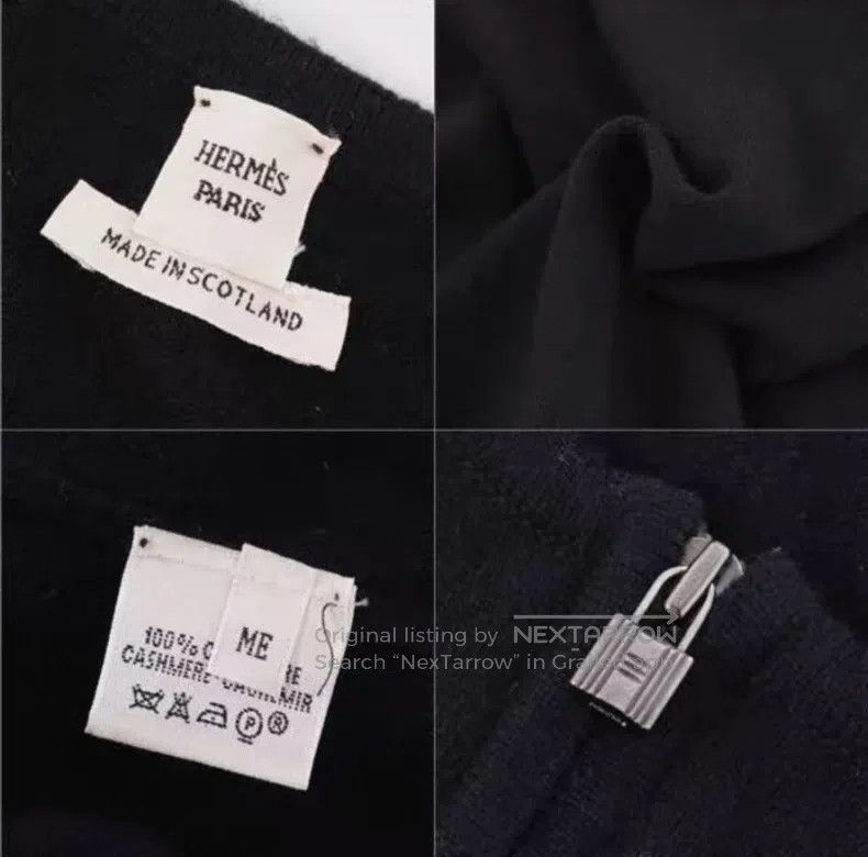 Hermes Hermes Gaultier period cashmere sweater cardigan, black Size M / US 6-8 / IT 42-44 - 4 Thumbnail