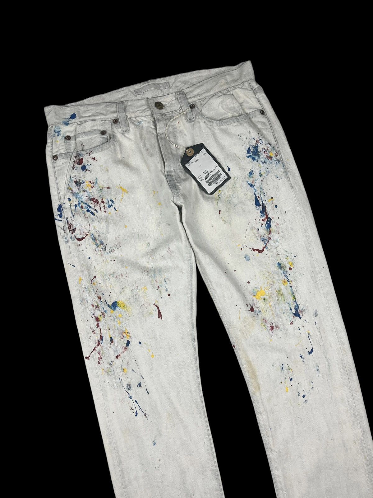 Maison MIHARA YASUHIRO Sample Miharayasuhiro Paint Splatter Denim Size US 32 / EU 48 - 4 Thumbnail