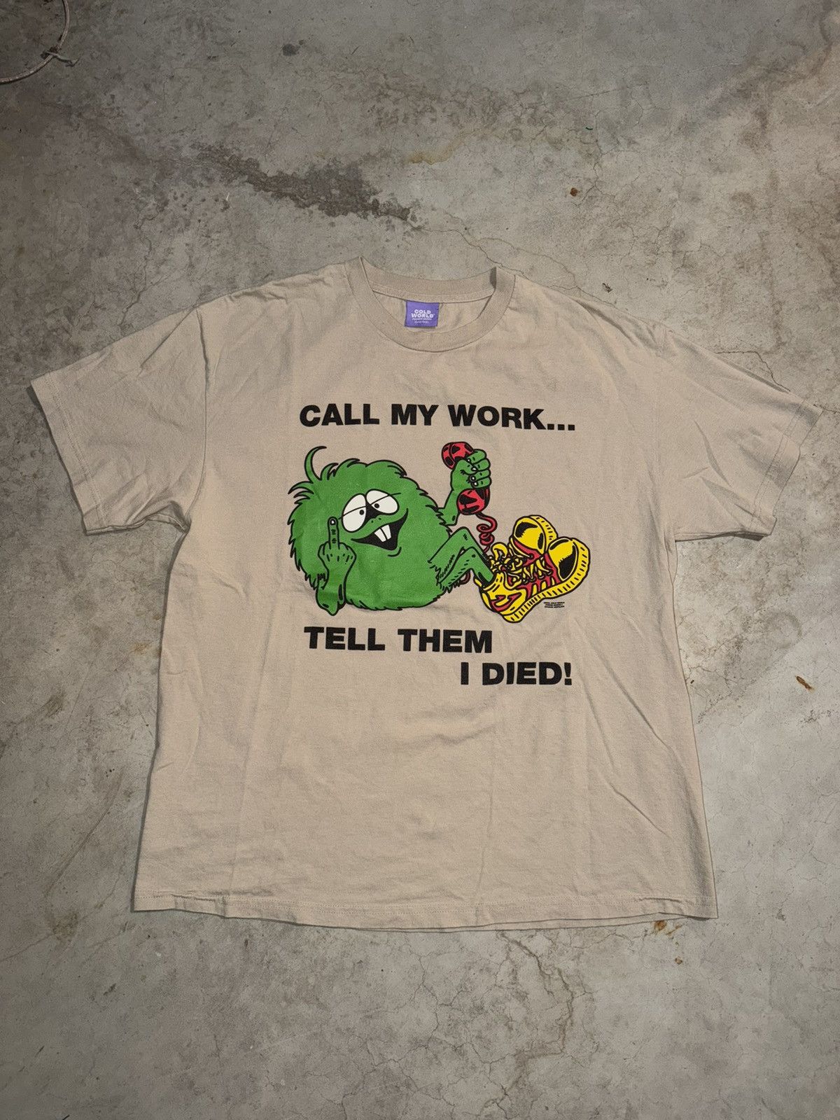 Cold World Frozen Goods Cold World Frozen Goods “Call My Work Tell Them I Died” Tee Size US XL / EU 56 / 4 - 1 Thumbnail