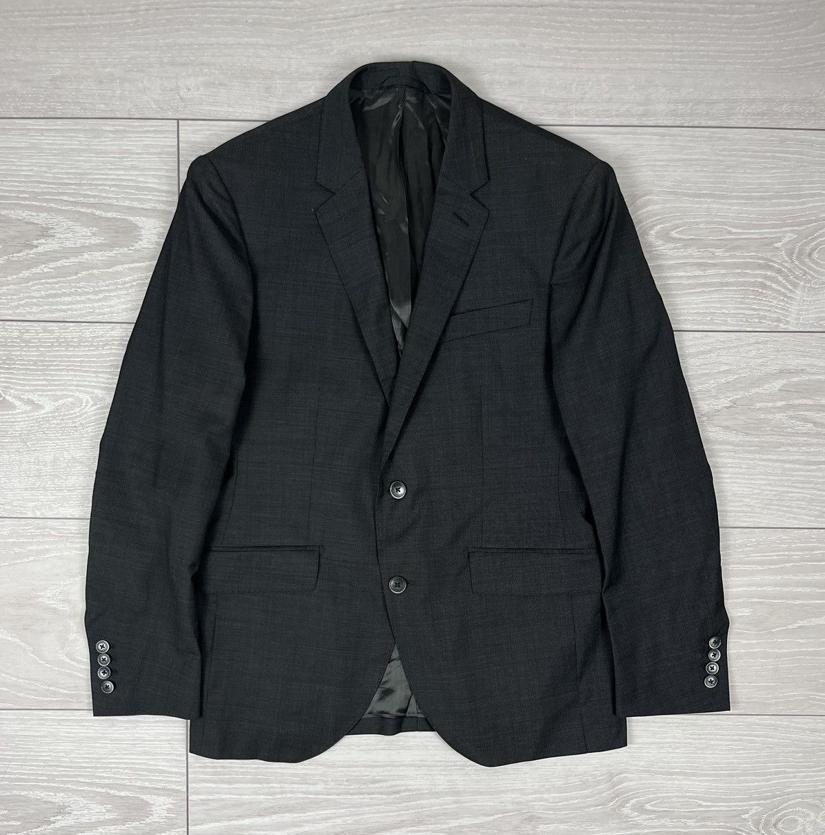 Hackett Hackett London Grey Wool Two Buttons Suit Blazer Pants Size 40R - 2 Thumbnail