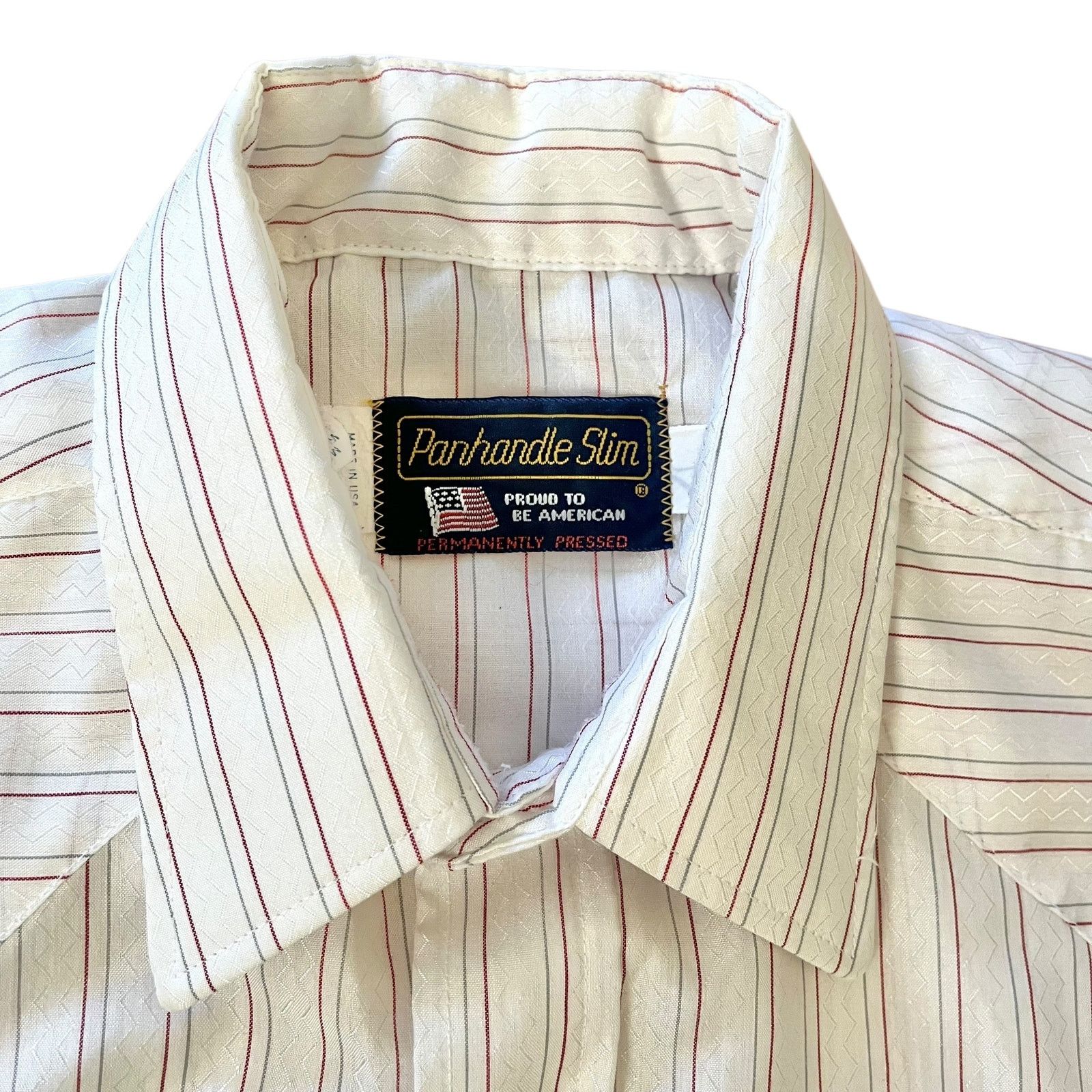 Panhandle Slim × Vintage Vintage Panhandle Slim Pinstripe Jacquard Western Shirt Size US XL / EU 56 / 4 - 3 Thumbnail