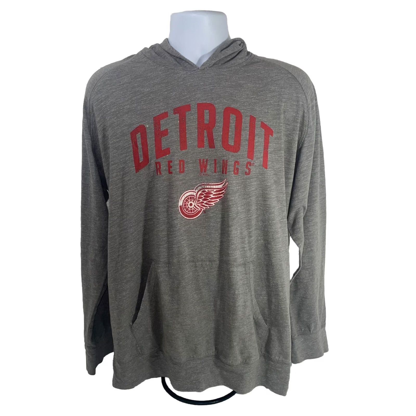 Vintage Knights Apparel Shirt Mens XL Gray Detroit Red Wings Hoodie Sweatshirt Men Size US XL / EU 56 / 4 - 2 Thumbnail