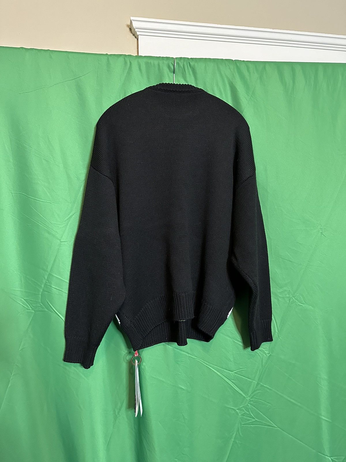 GCDS FUCK jacquard cherry thick knit black logo sweater NWT Size US M / EU 48-50 / 2 - 10 Thumbnail