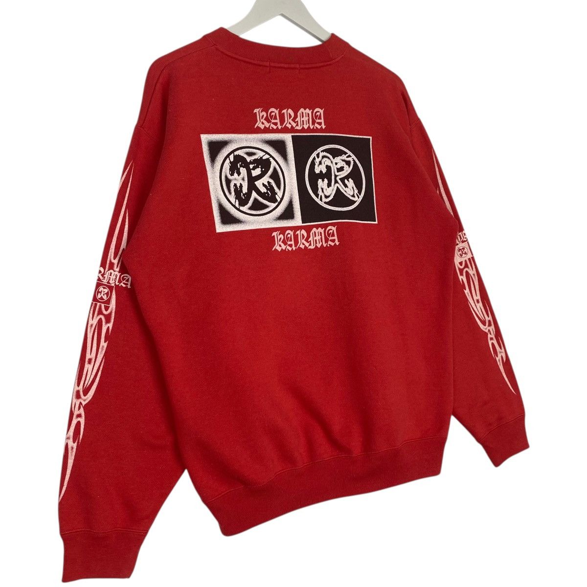 Vintage Vintage Karma Printed Crewneck Sweatshirt Red Size M Size US M / EU 48-50 / 2 - 7 Thumbnail
