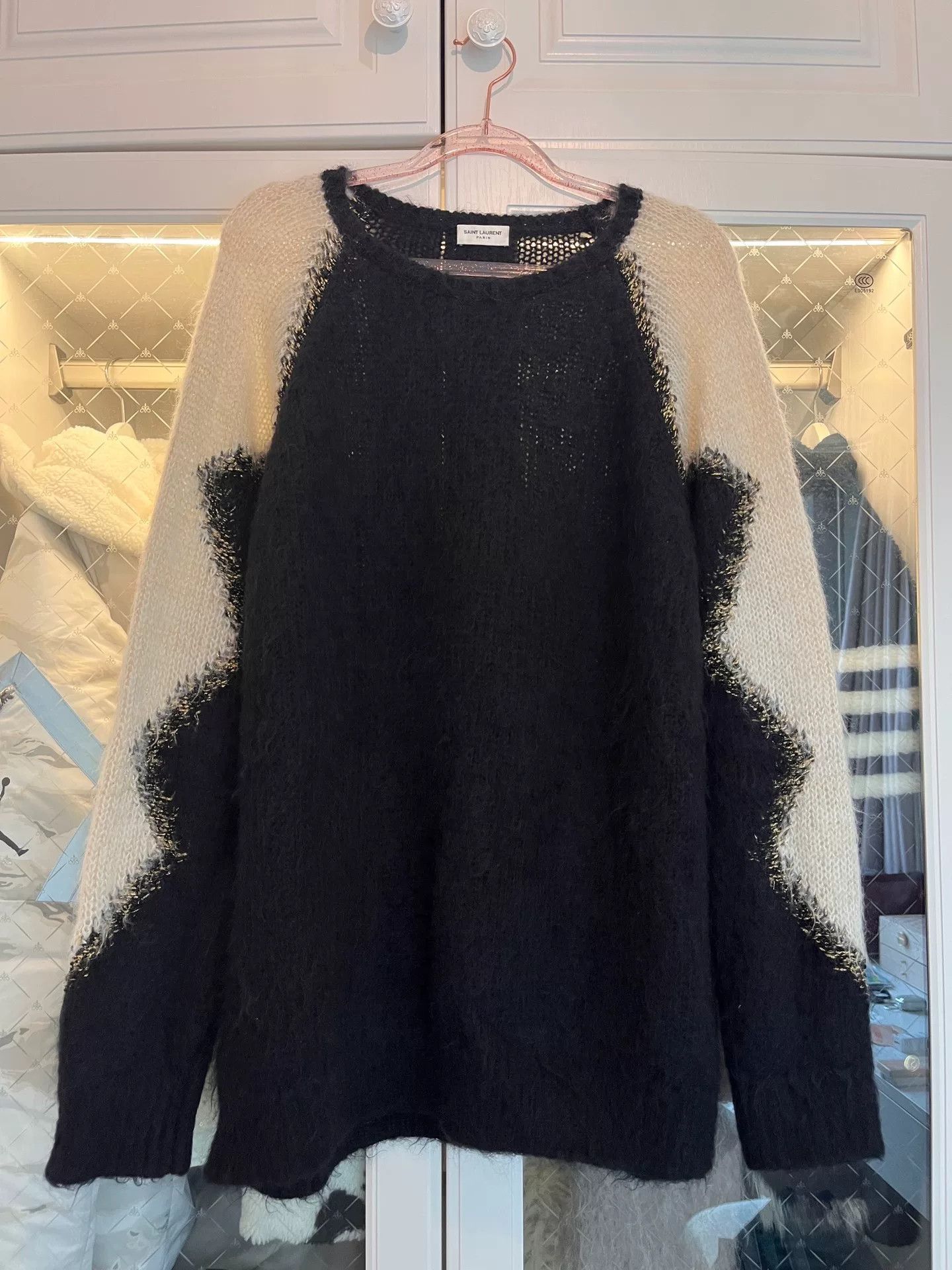 Saint Laurent Paris YSL 2022 Mohair Blend Sweater Size XL / US 12-14 / IT 48-50 - 1 Thumbnail