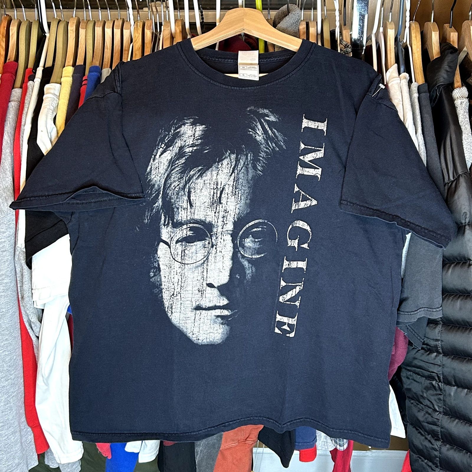 Fruit Of The Loom Y2K John Lennon Beatles T-Shirt XL Size US XL / EU 56 / 4 - 1 Thumbnail