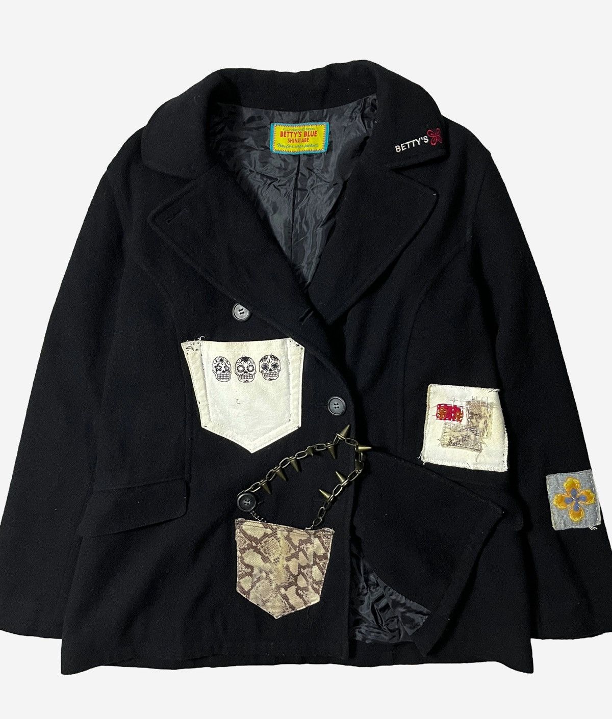 Japanese Brand Custom Made Extra Pocket Betty’s blue Double Breasted Jacket Size US M / EU 48-50 / 2 - 4 Thumbnail