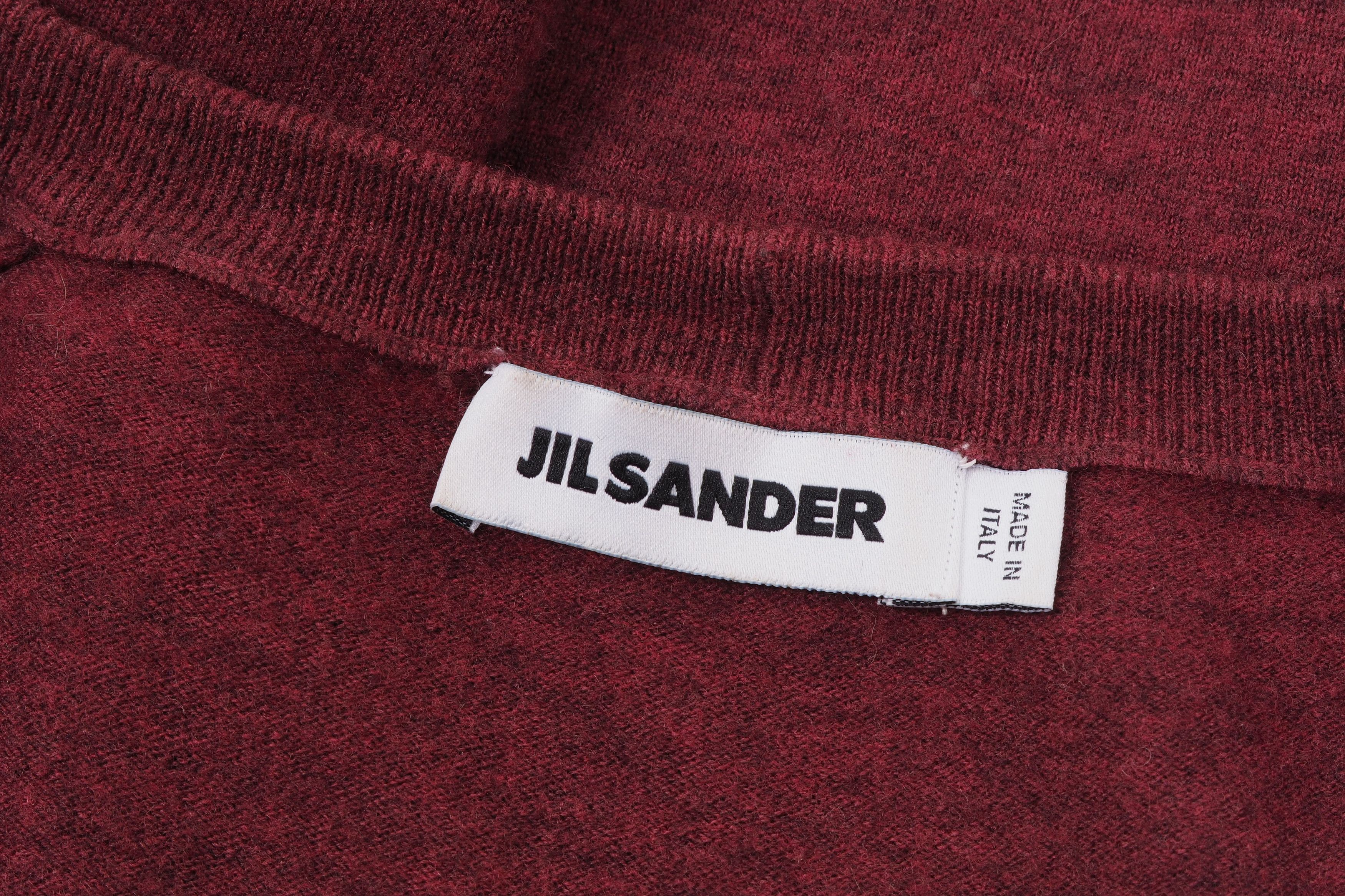 Jil Sander JIL SANDER Maroon Wool Cardigan Sweater Size XS / US 0-2 / IT 36-38 - 4 Thumbnail