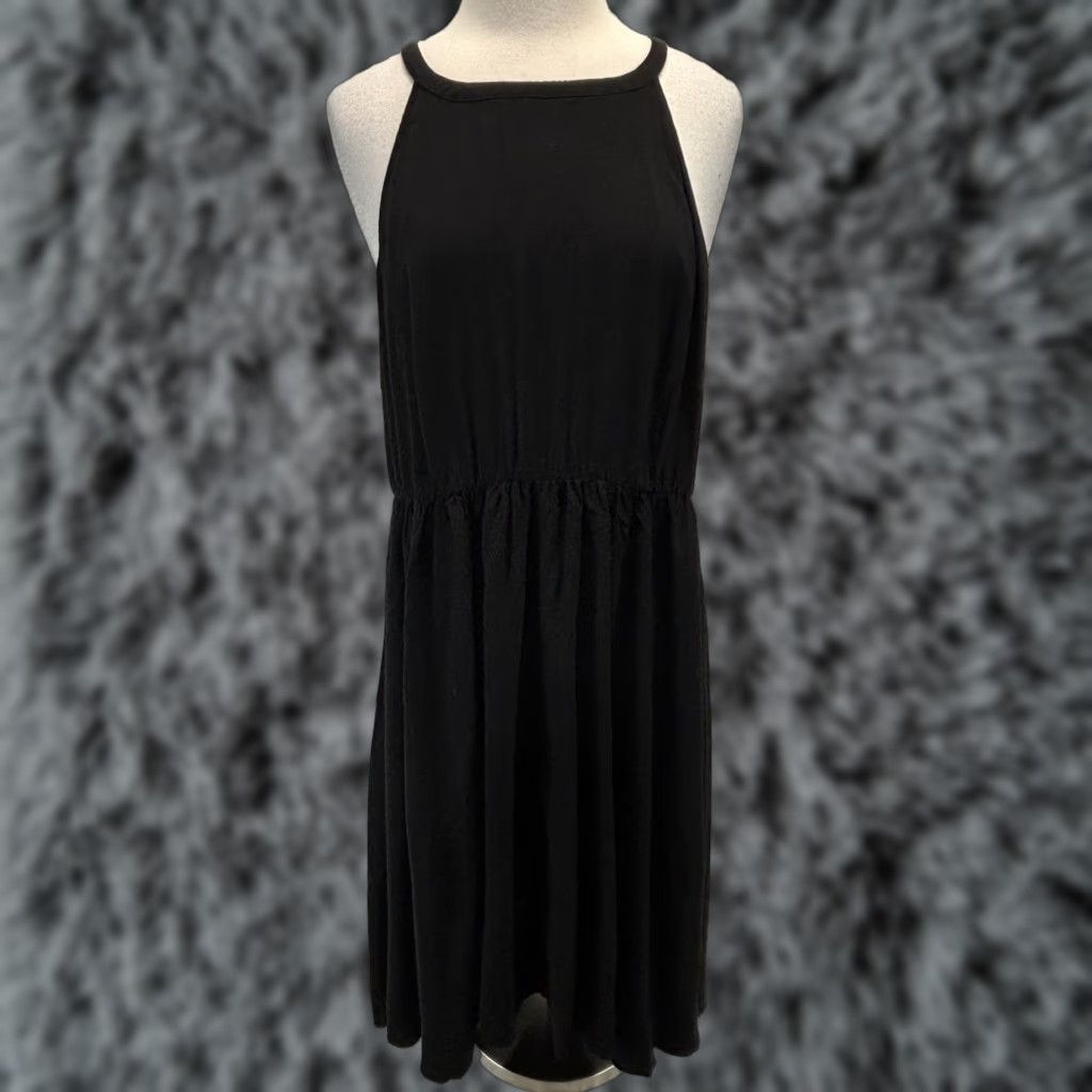 Torrid Torrid Black Plus Size Skater Dress 2X Sleeveless High Neck Casual Knee Length Size XS / US 0-2 / IT 36-38 - 1 Thumbnail