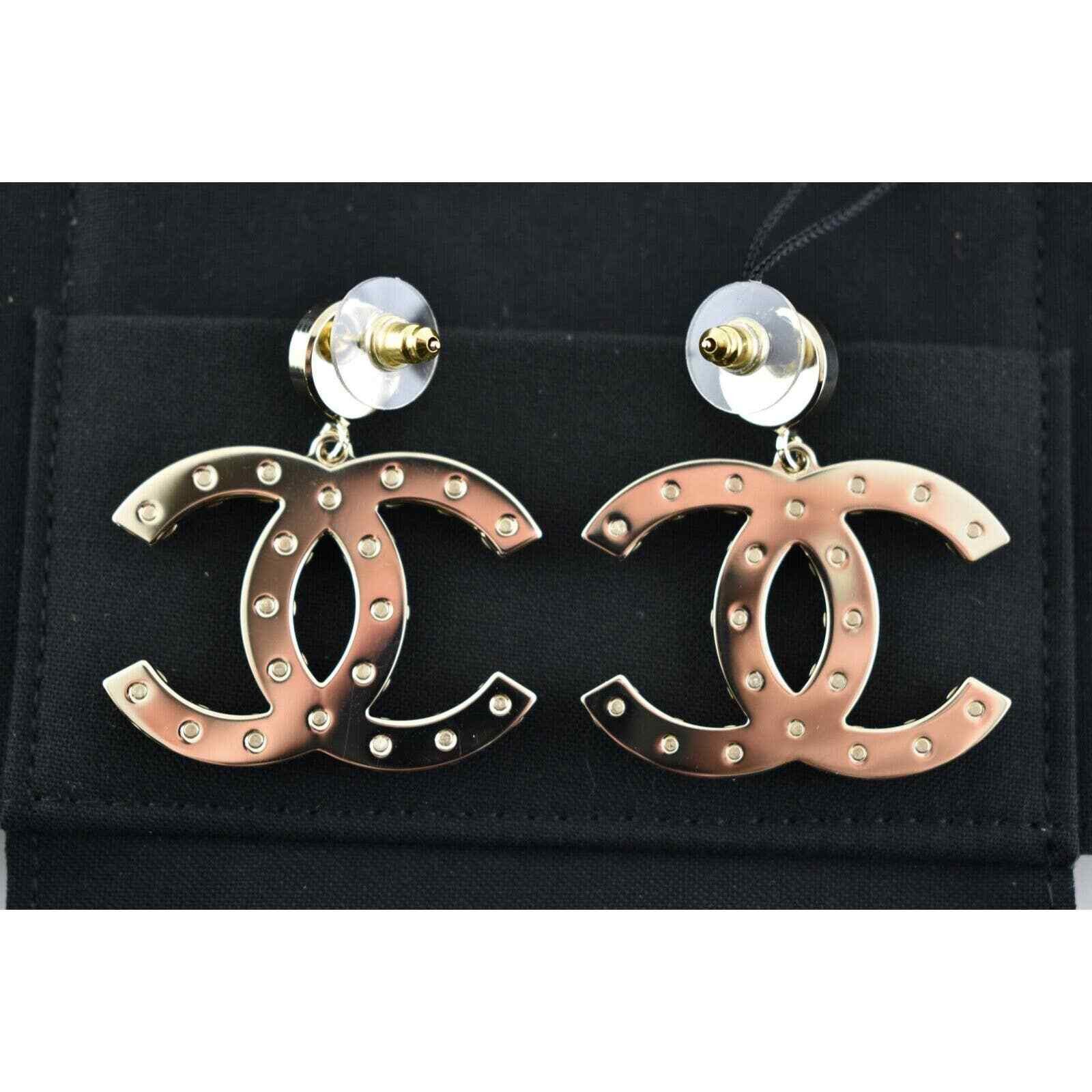 Chanel Chanel Gold Pearl Metal Dangle Drop Statement Earrings Size ONE SIZE - 10 Thumbnail