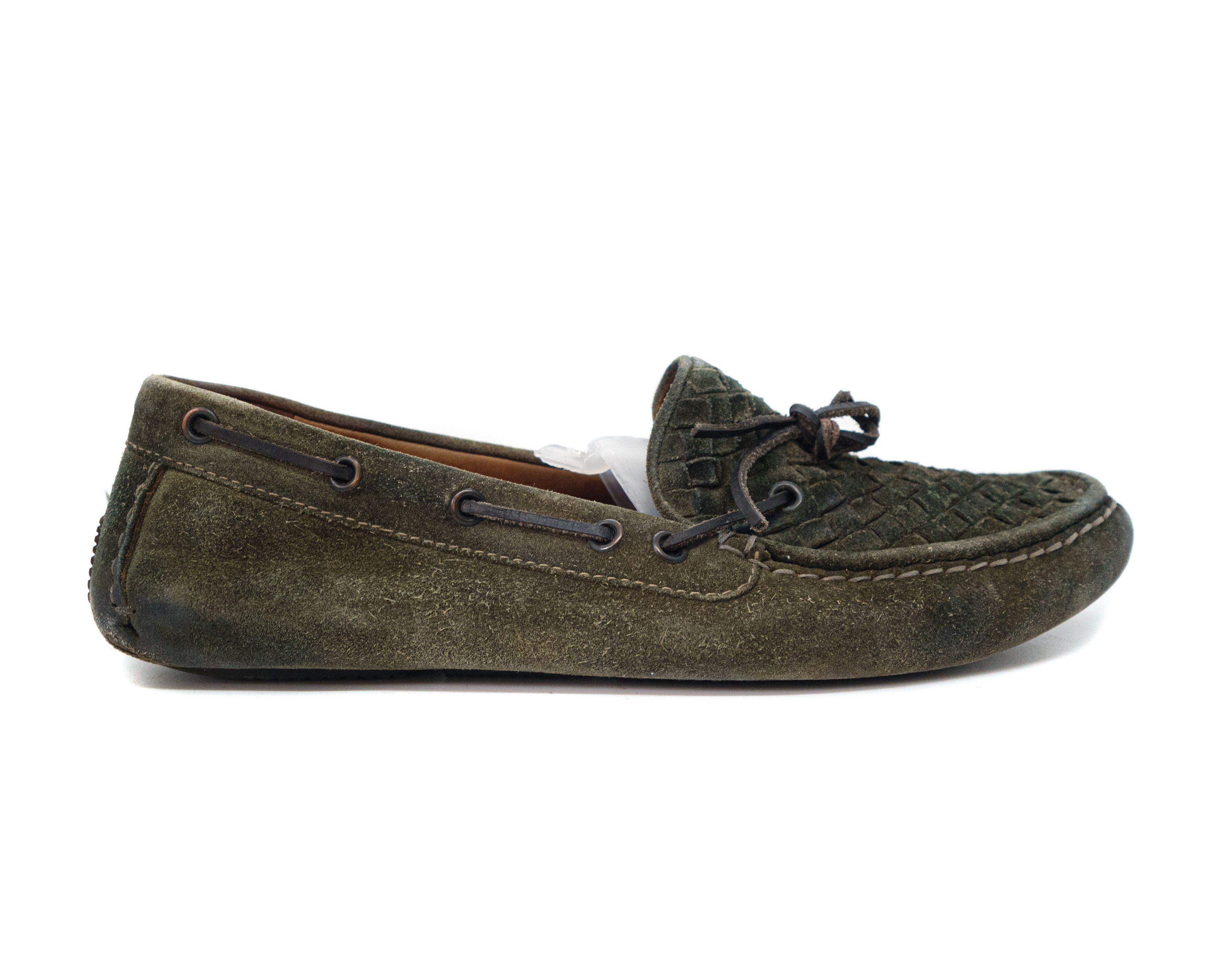 Woven Suede Loafers