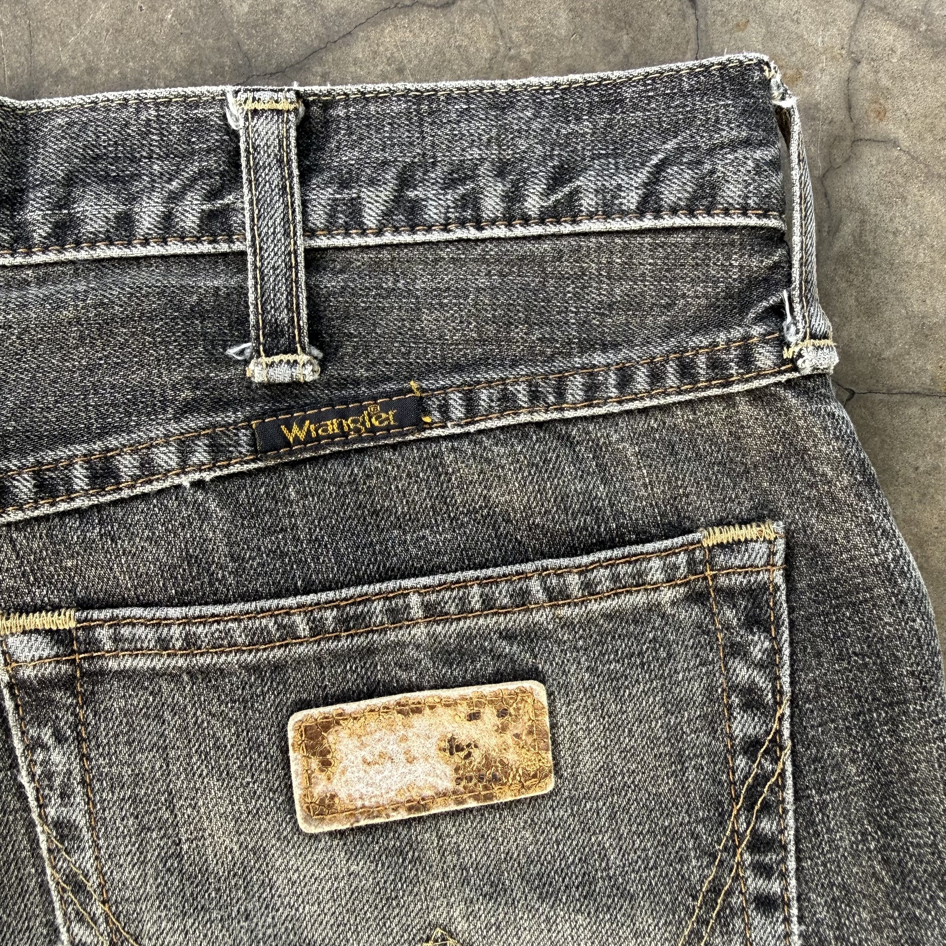 Wrangler W34x32 Vintage Japanese Faded Rusty Black Denim Jean Pants Size US 34 / EU 50 - 9 Thumbnail