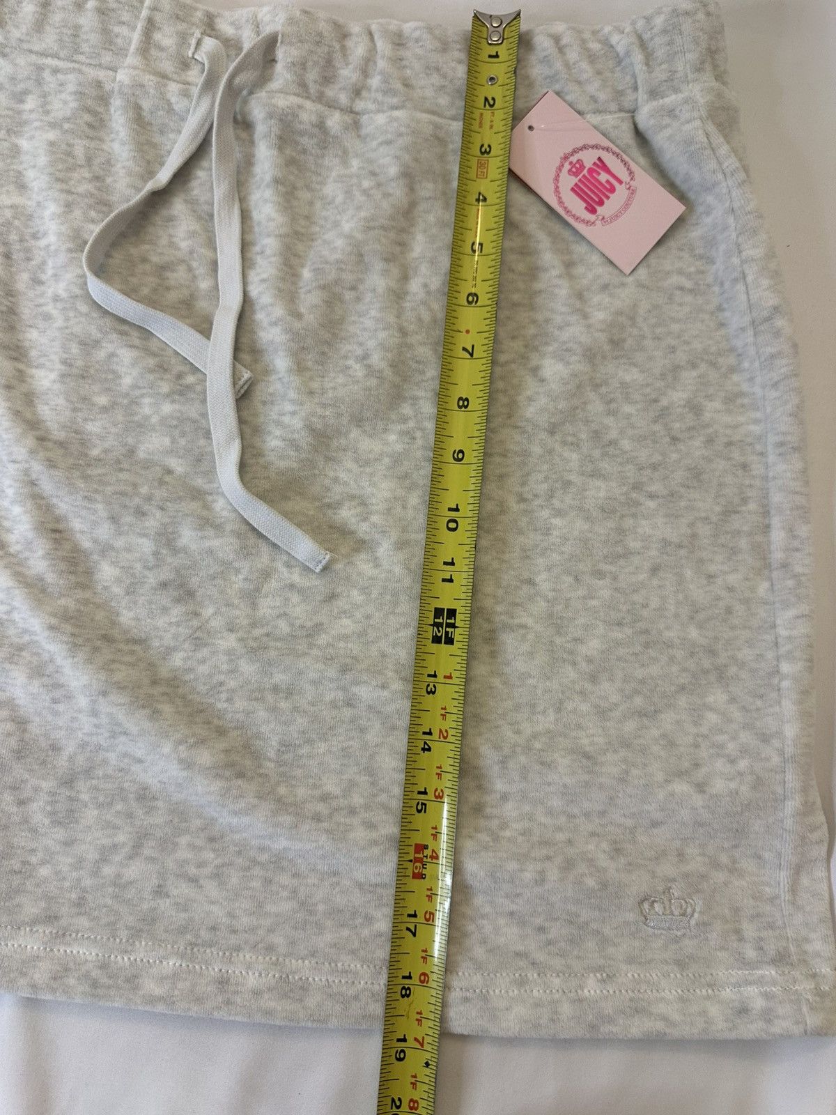 Juicy Couture Juicy Couture Gray-White Velour Mini Skirt Size XL NEW! Size 38" / US 16 / IT 52 - 7 Thumbnail