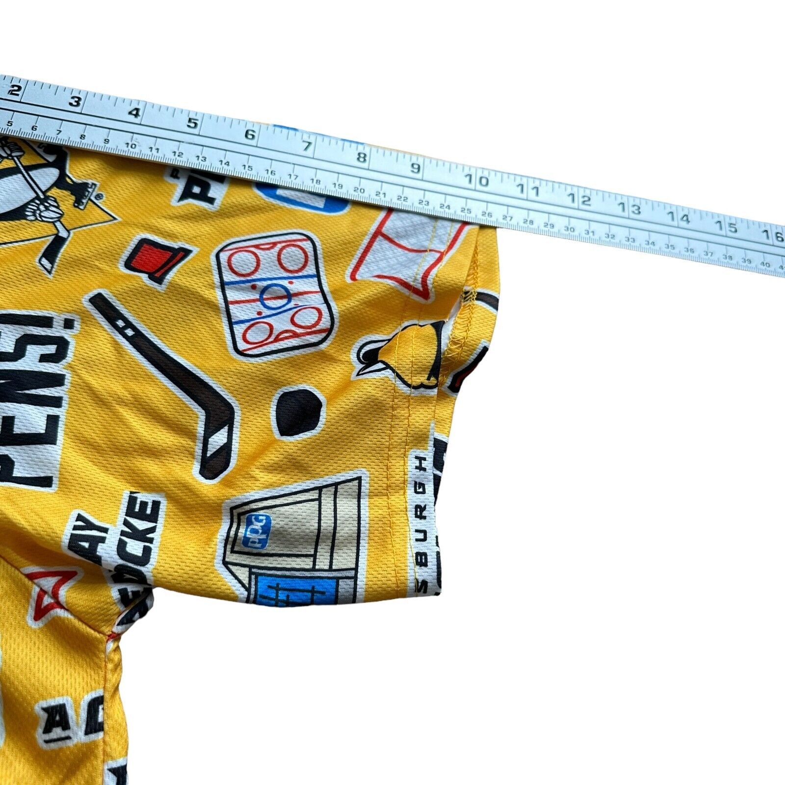 NHL Pittsburgh Penguins Hawaiian Shirt Men XL Yellow NHL Hockey Size US XL / EU 56 / 4 - 8 Thumbnail