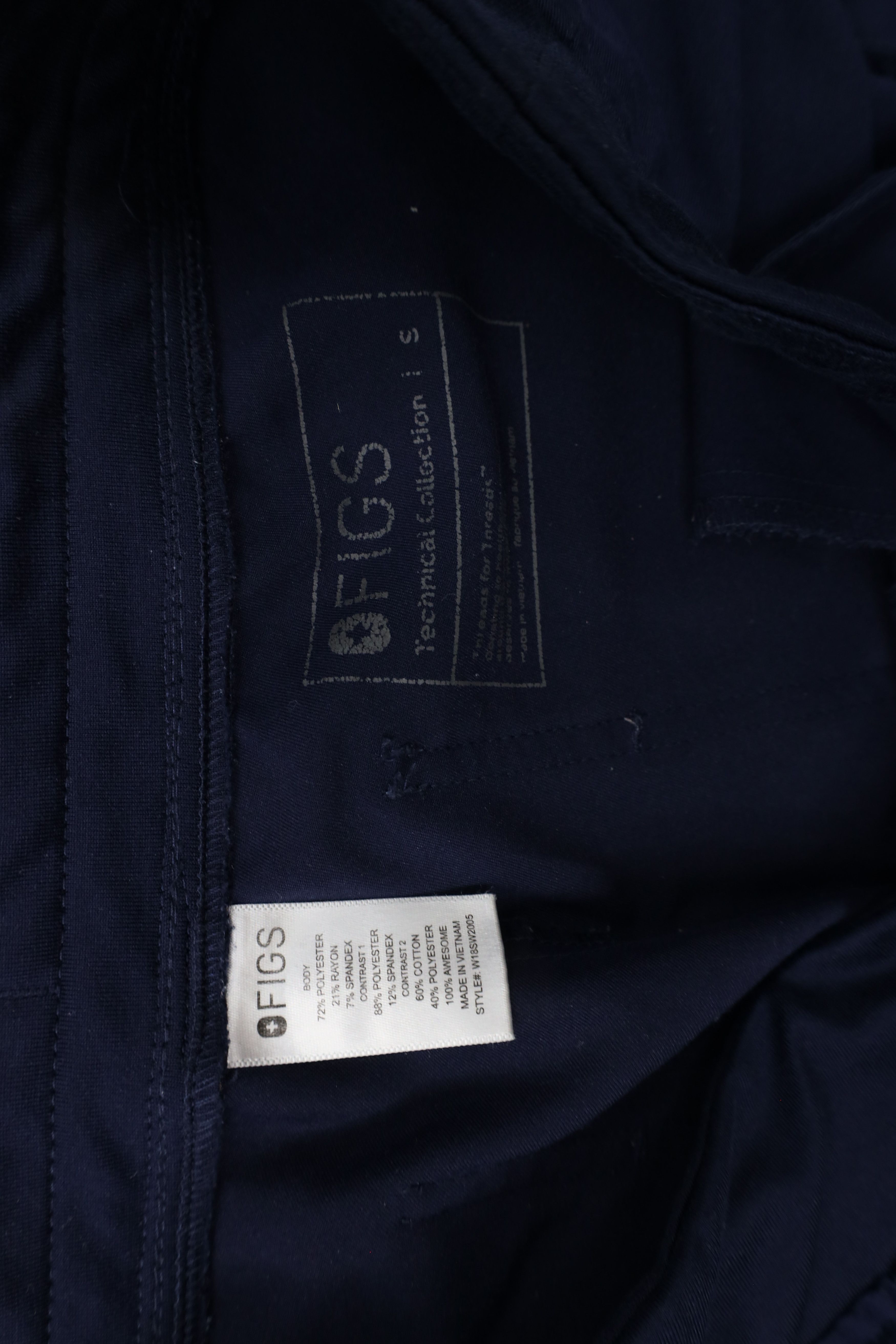 Vintage Figs Technical Collection Jogger Scrub Pants Navy Blue Size 29" - 6 Thumbnail