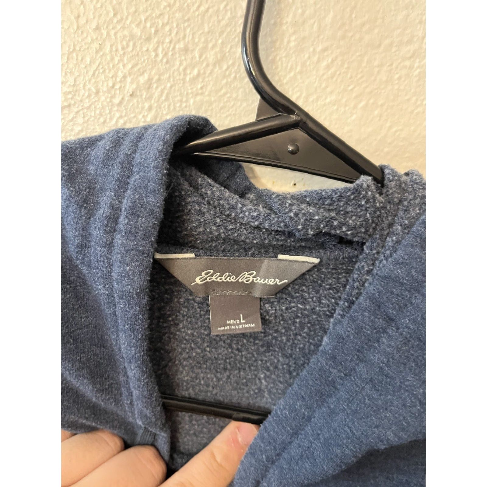 Eddie Bauer Eddie Bauer Hoodie Men’s Size Large Blue Solid Pullover Long Sleeve Cotton Polyester Fleece Size US L / EU 52-54 / 3 - 2 Thumbnail