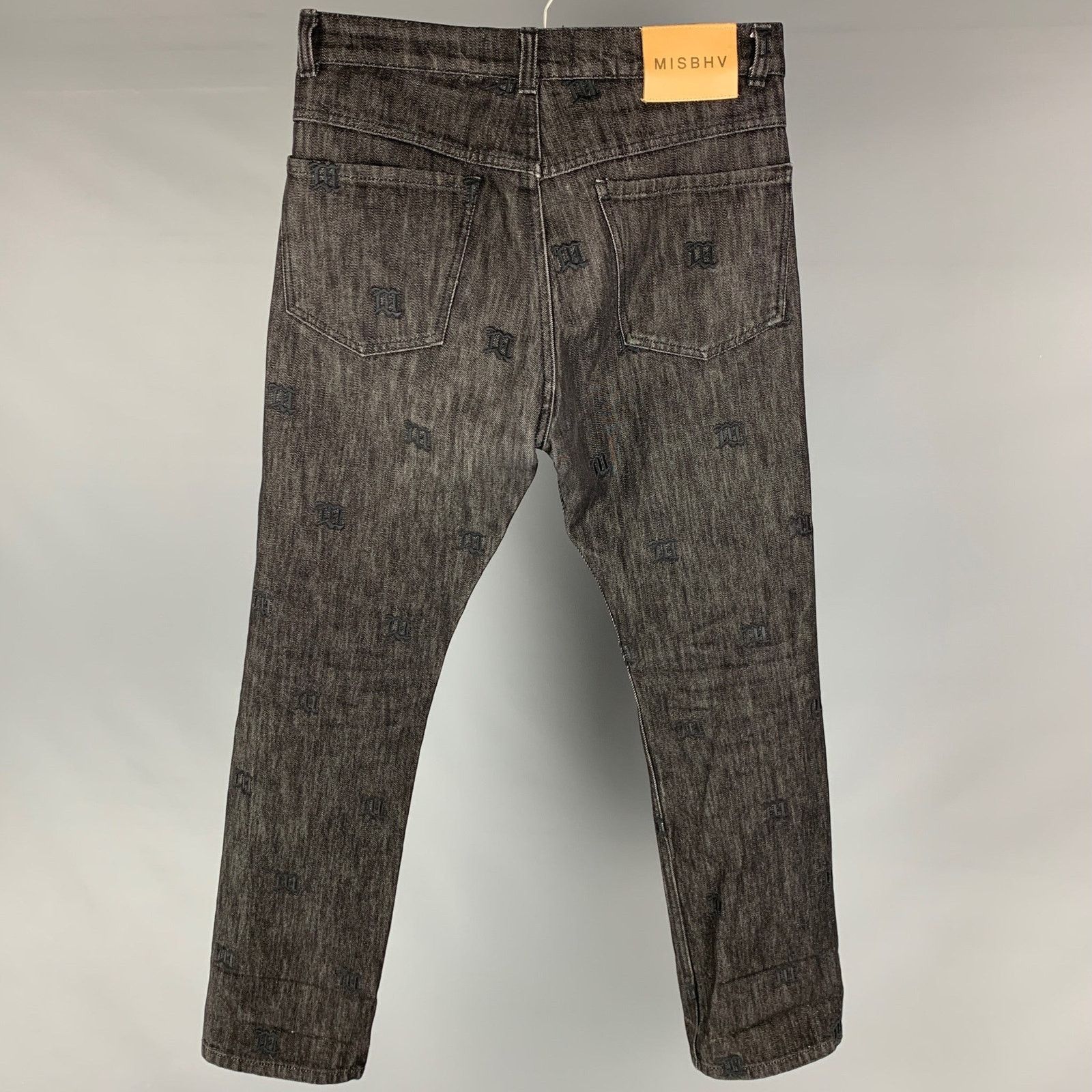 Misbhv MISBHV Size 29 Black Embroidery Cotton Button Fly Jeans Size US 29 - 4 Thumbnail