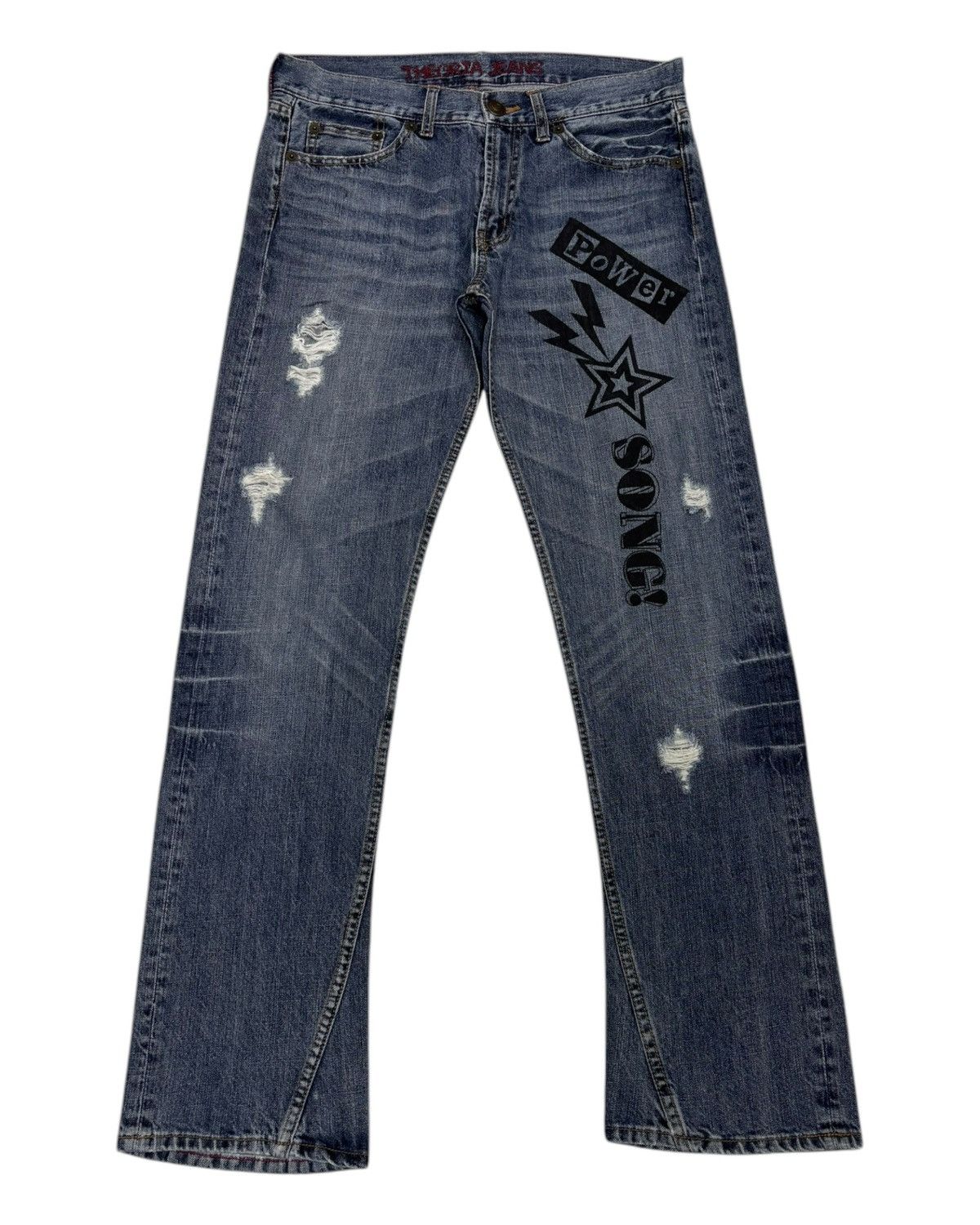 Japanese Brand × Theory 💥Vintage Y2K Punk Jeans Slim Bootcut Flare Theoria Jeans Size US 33 - 1 Thumbnail