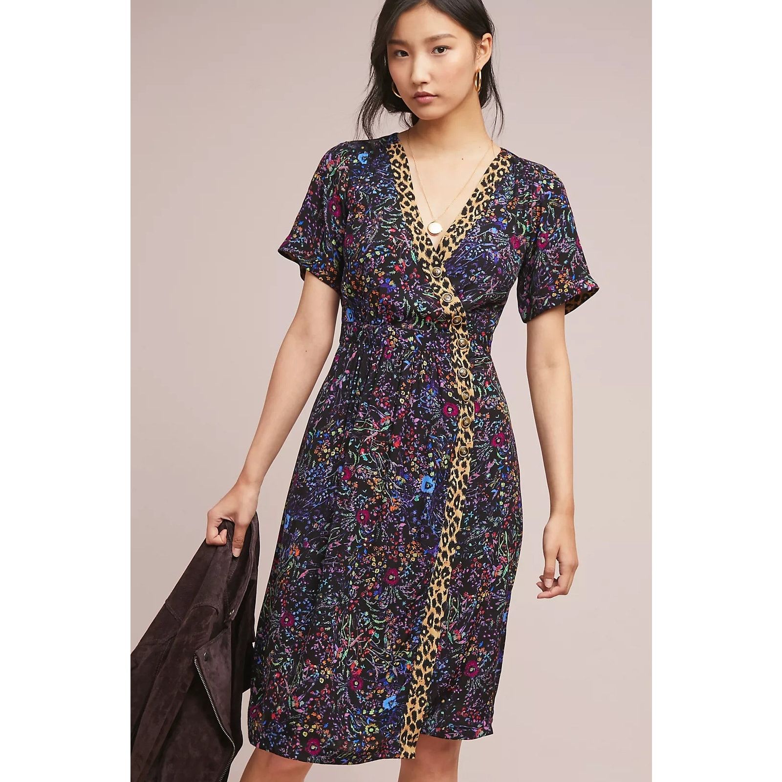 Anthropologie New ANTHROPOLOGIE by Maeve Morgan Dress $148 SIZE 2 Floral Size XS / US 0-2 / IT 36-38 - 1 Thumbnail