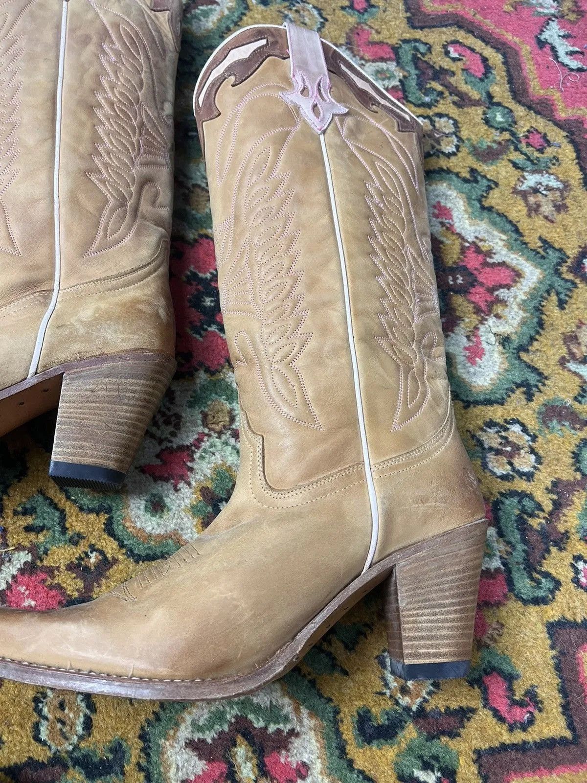 Western Rise Vintage moto GUIDI style western boots 38 women Size US 8 / IT 38 - 7 Thumbnail