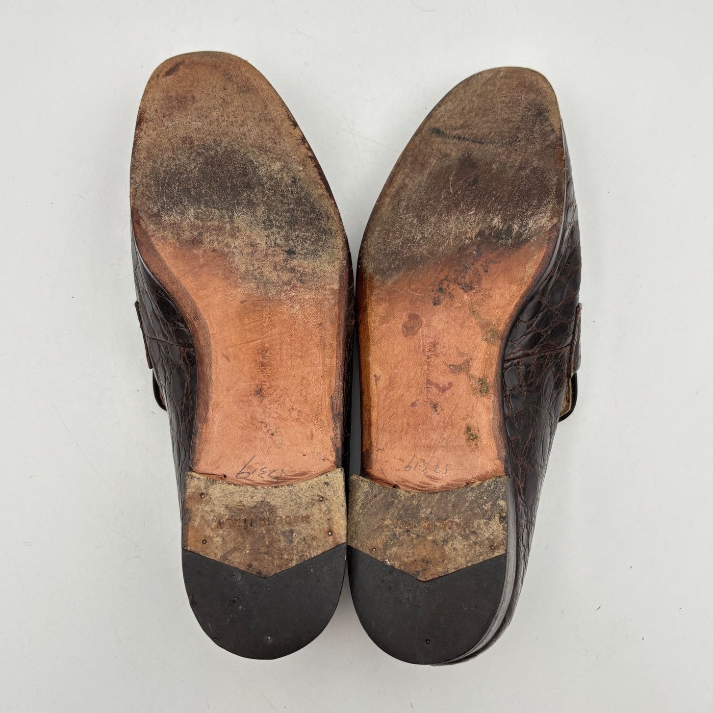 Vintage Vintage Mayer Hong Kong Crocodile Bespoke Loafers Men's 8D Size US 8 / EU 41 - 8 Thumbnail