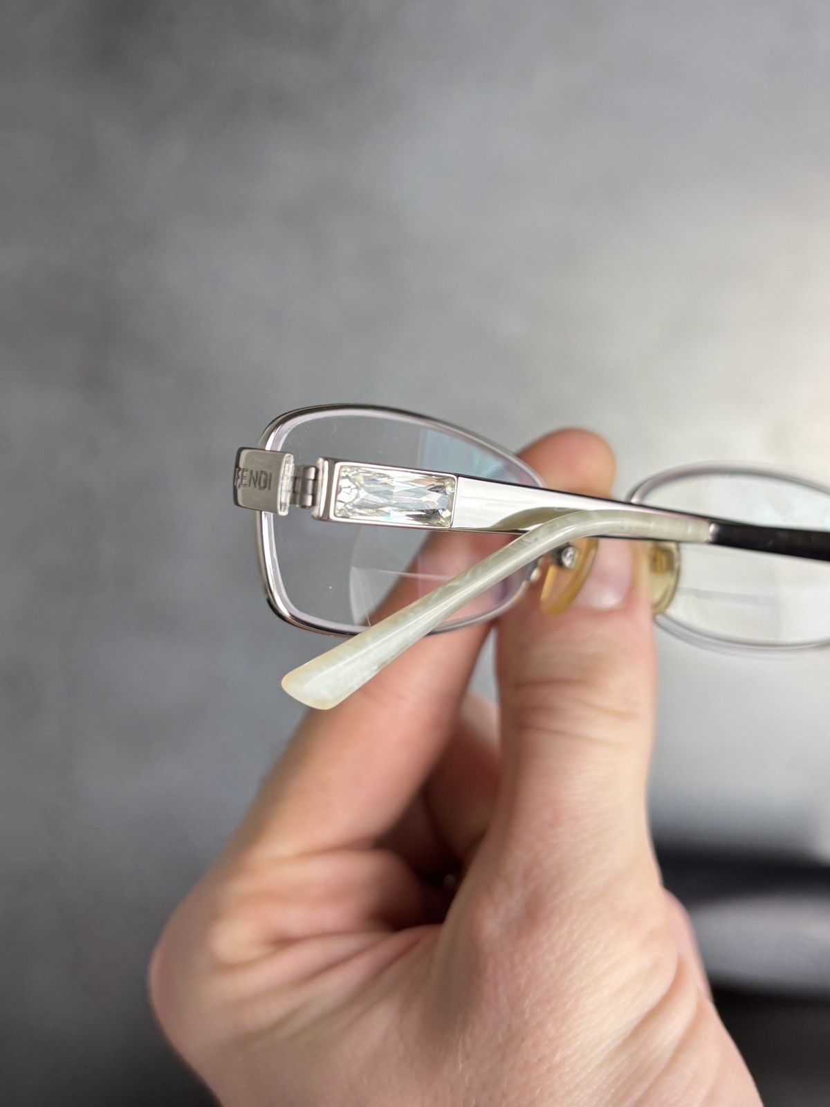 Fendi Vintage Fendi Glasses with Case Chrome Metal F769R Jewel Size ONE SIZE - 4 Thumbnail