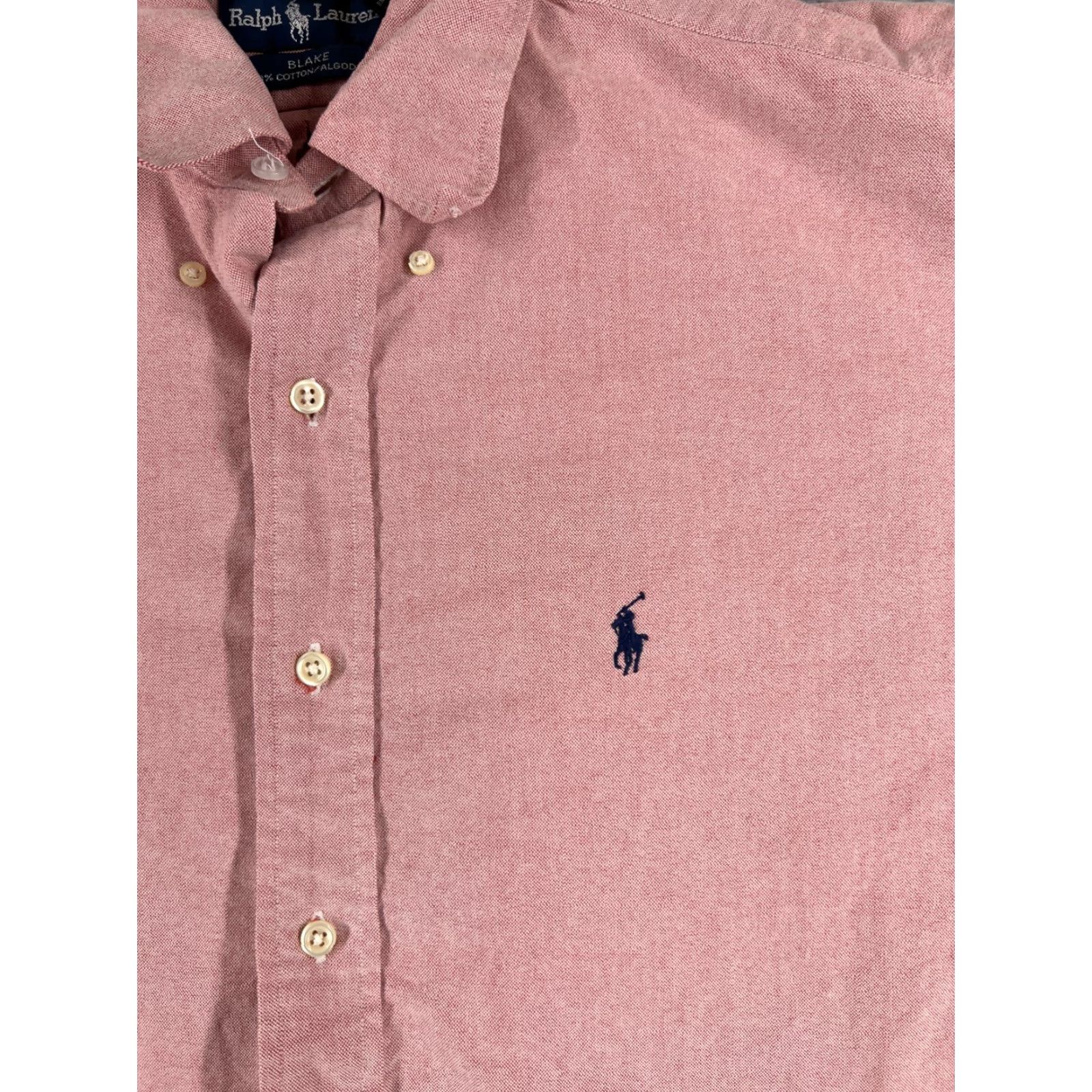 Polo Ralph Lauren VINTAGE Polo Ralph Lauren Shirt Men XL Pink Button Up Collared 100% Cotton Plaid with Pockets Button-Up Casual Workwear Mens Size US XL / EU 56 / 4 - 6 Thumbnail