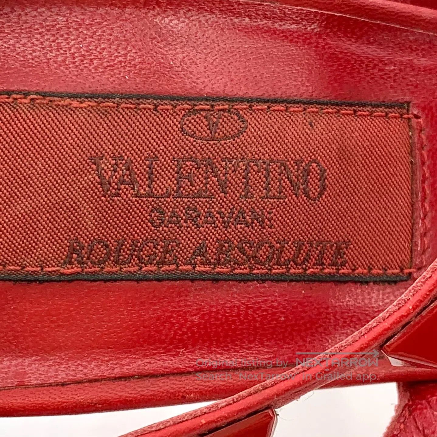Valentino Valentino Deep Red Pointed Toe Stud One-Strap Stiletto Hig Size US 5.5 / IT 35.5 - 7 Thumbnail