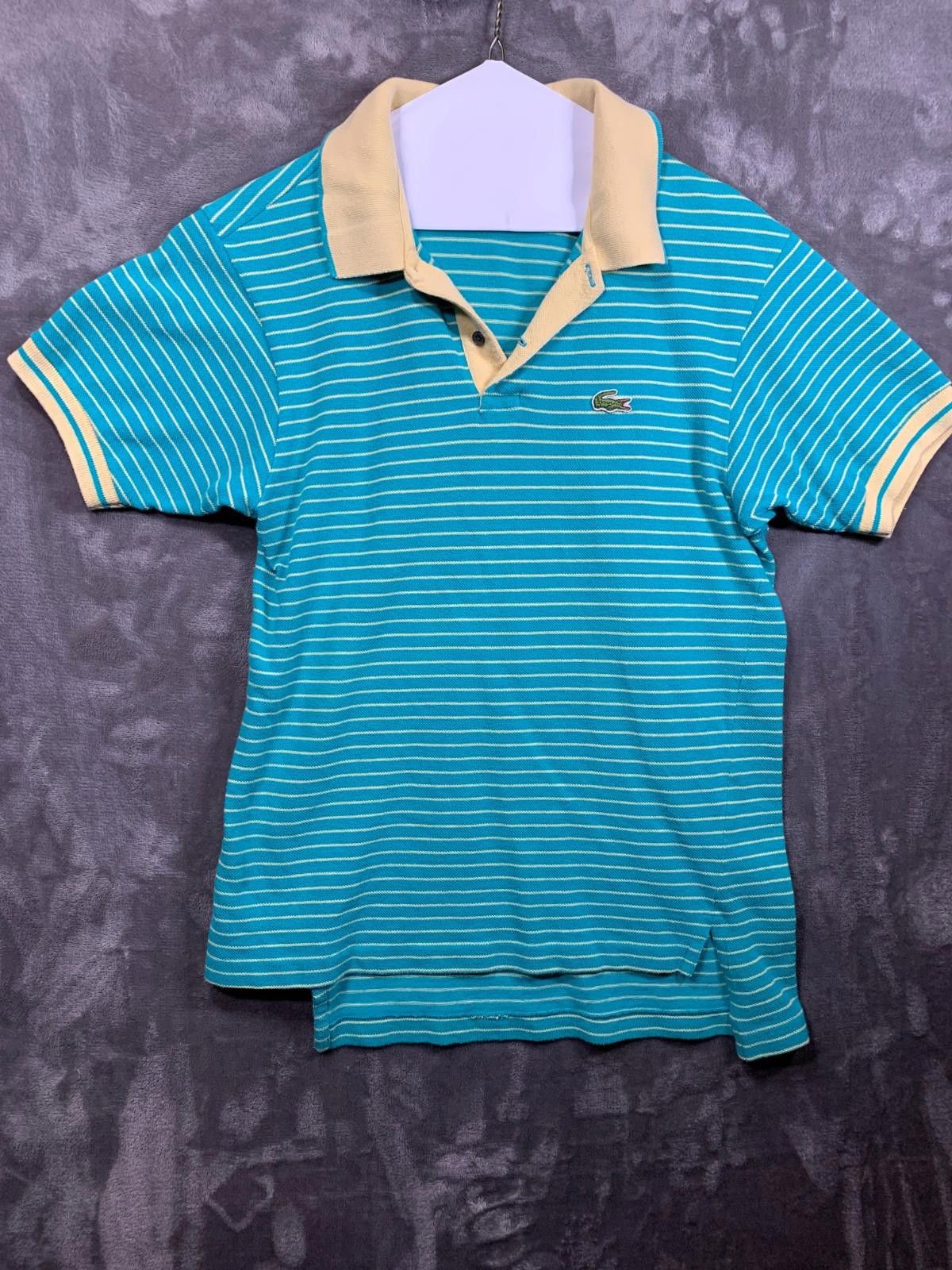Designer 80s IZOD LACOSTE Patron Polo Shirt 1Turquoise MEDPreppy (104 Size US L / EU 52-54 / 3 - 1 Thumbnail
