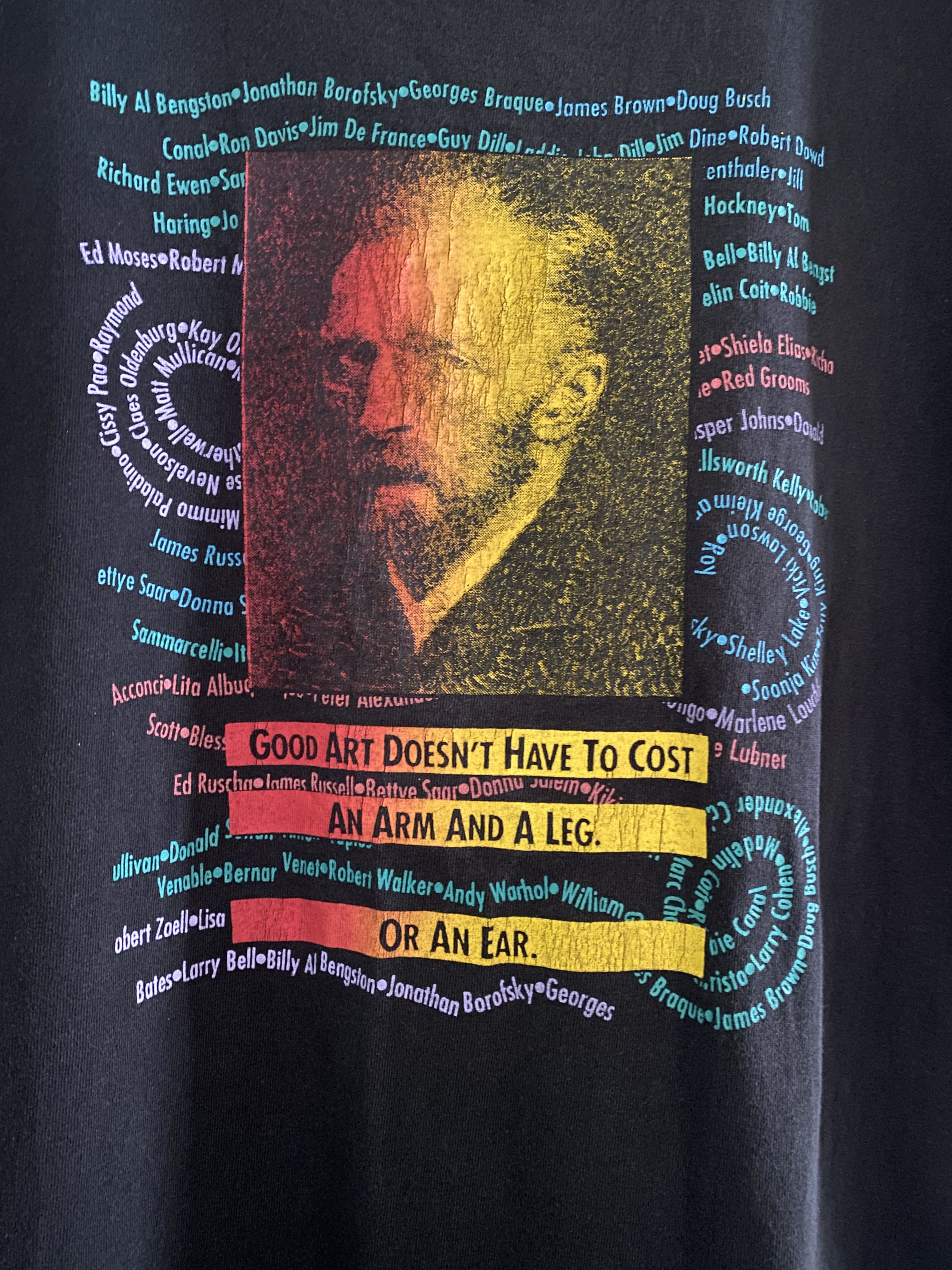 Arts & Science 90s Vincent Gogh Art Tshirt Good Art Doesn't Have To Cost Size US L / EU 52-54 / 3 - 2 Thumbnail