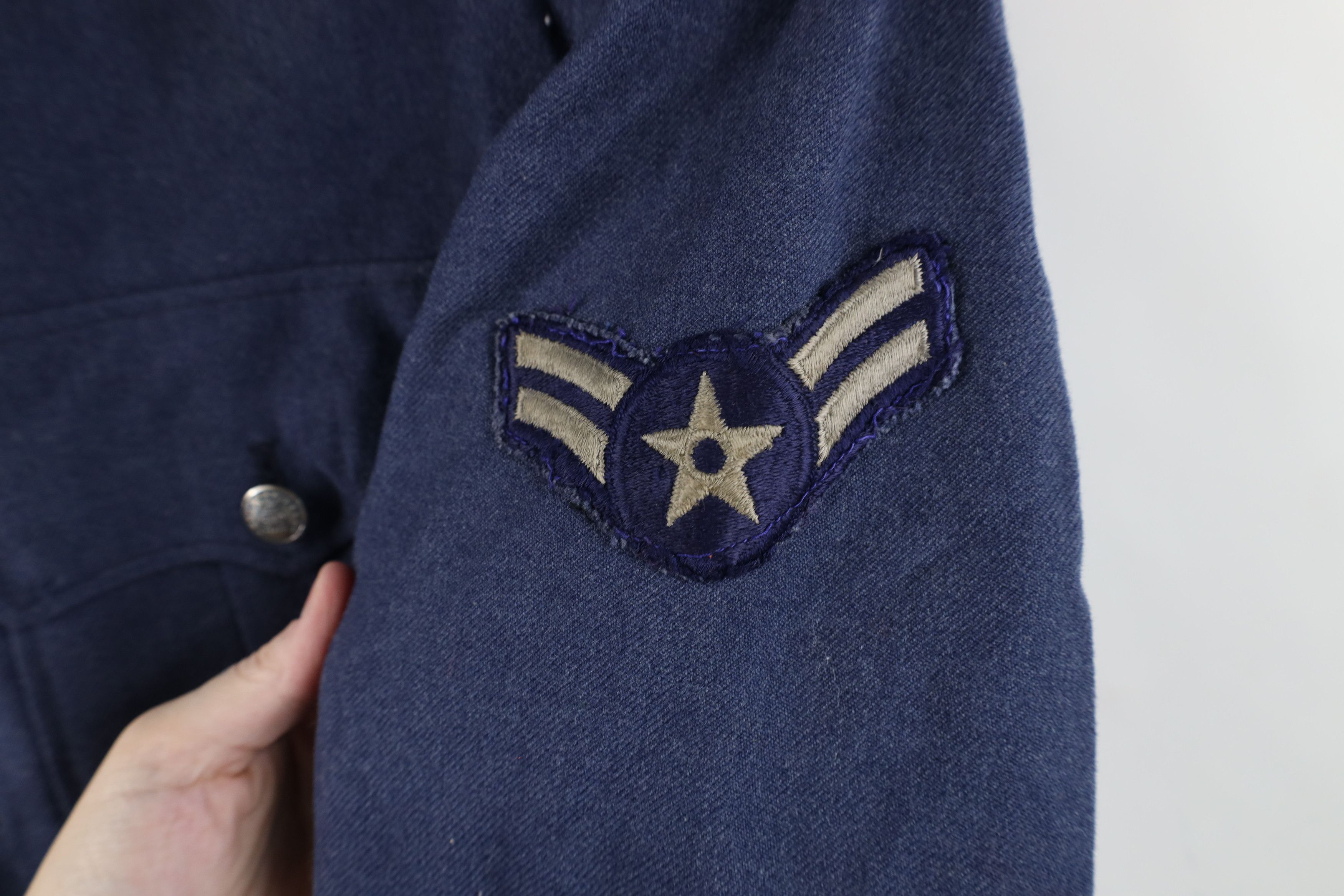 Vintage Vintage 60s Vietnam War Blue 1084 Officer Jacket Coat USA Size US L / EU 52-54 / 3 - 4 Thumbnail