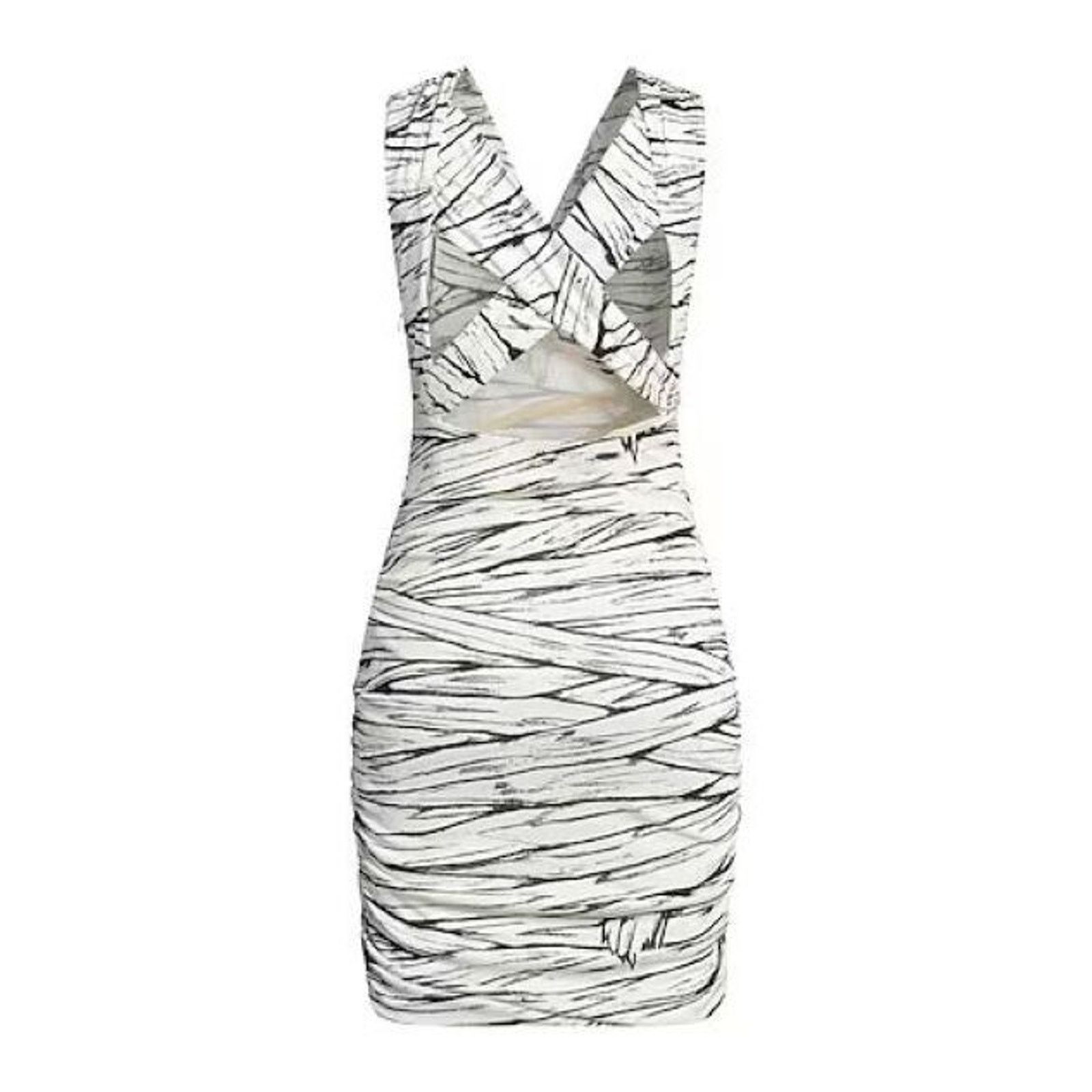 Moschino SS20 Moschino Couture Jeremy Scott Bodycon Mini Dress Mummy Size M / US 6-8 / IT 42-44 - 7 Thumbnail