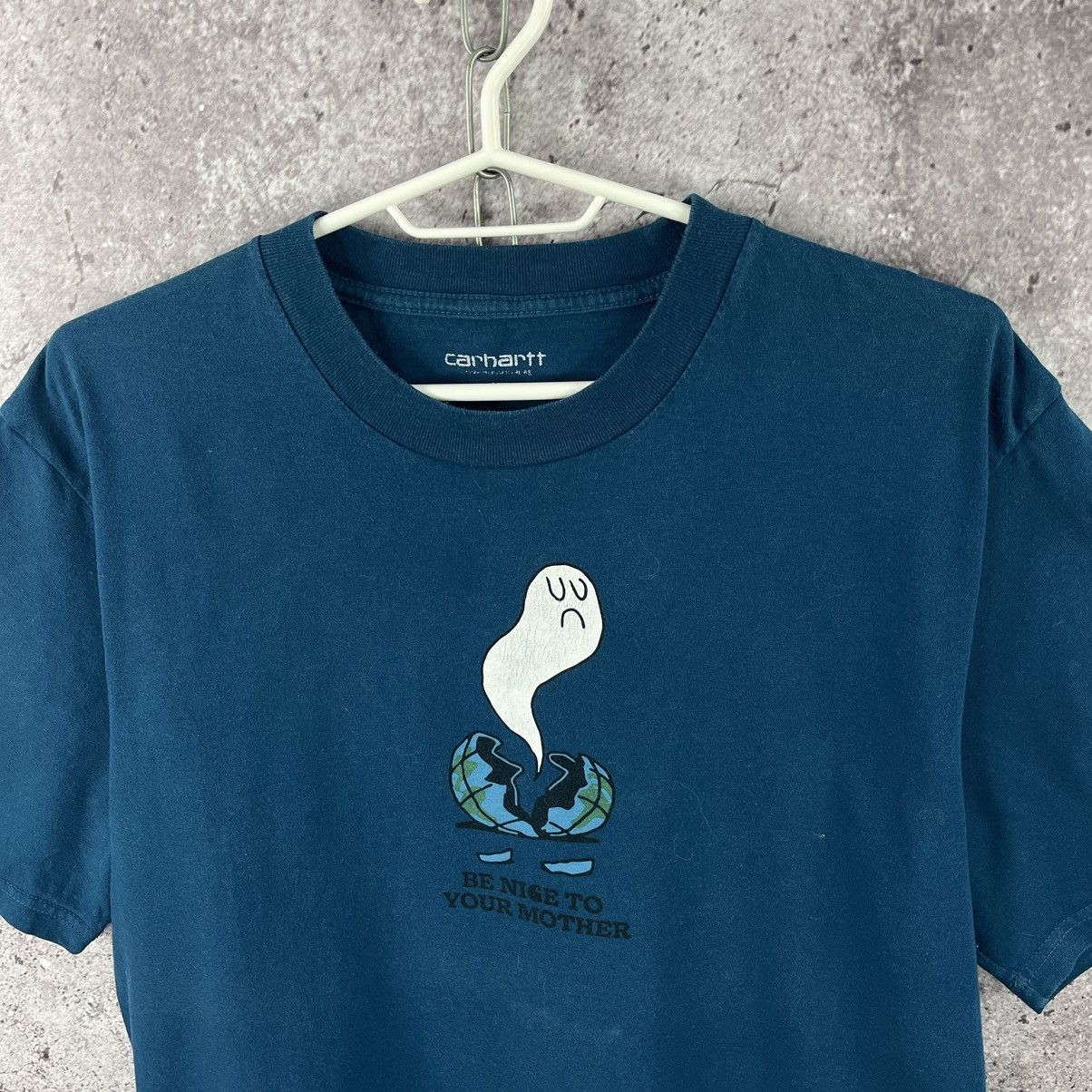 Carhartt Wip × Vintage Carhartt Wip Be Nice To Your Mother Tee Big Logo Size L Size US L / EU 52-54 / 3 - 2 Thumbnail