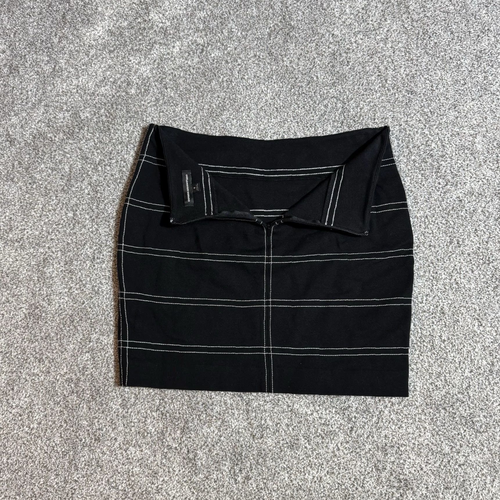 Express VINTAGE Express Pencil Skirt Size 4 Women Knee Length Striped Office Chic Preppy City 90s Mens? Size 27" / US 4 / IT 40 - 7 Thumbnail