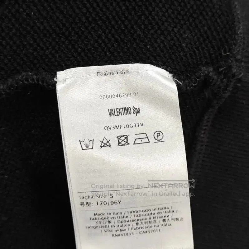 Valentino Valentino Black Cotton Men's Sweatshirt . Size US S / EU 44-46 / 1 - 4 Thumbnail