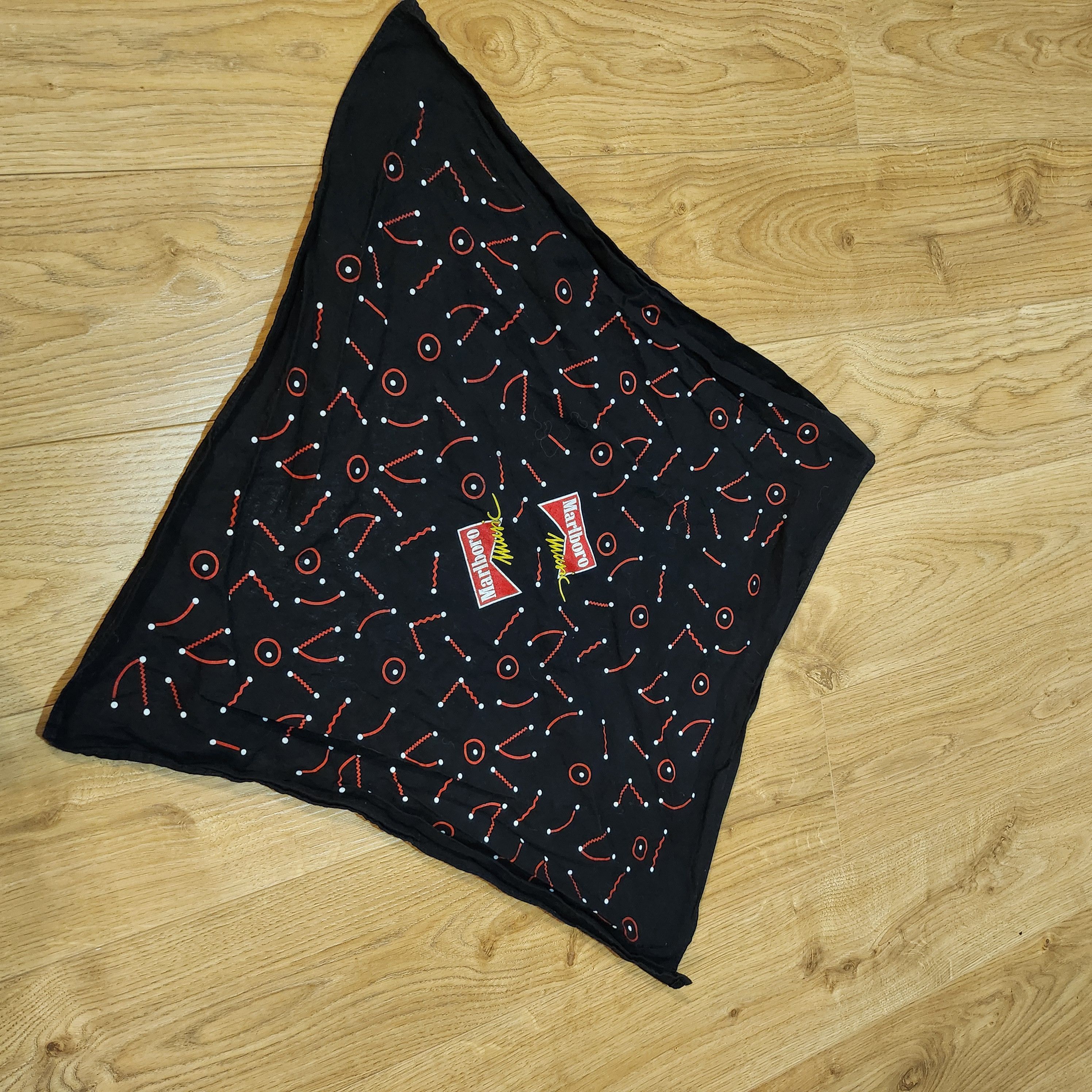 Marlboro × Vintage Marlboro Music Bandana Scarf Black Size ONE SIZE - 1 Thumbnail