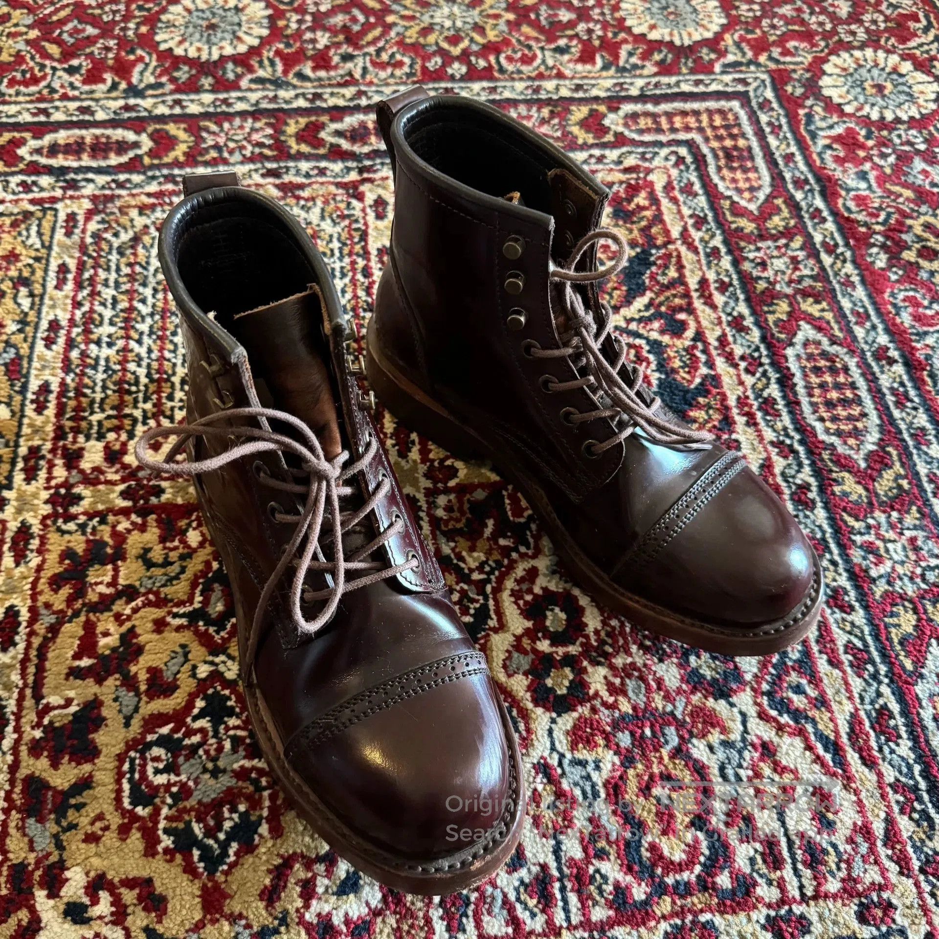 Vintage Brown Horsehide Work Boots Size 37. Size US 6 / IT 36 - 2 Thumbnail