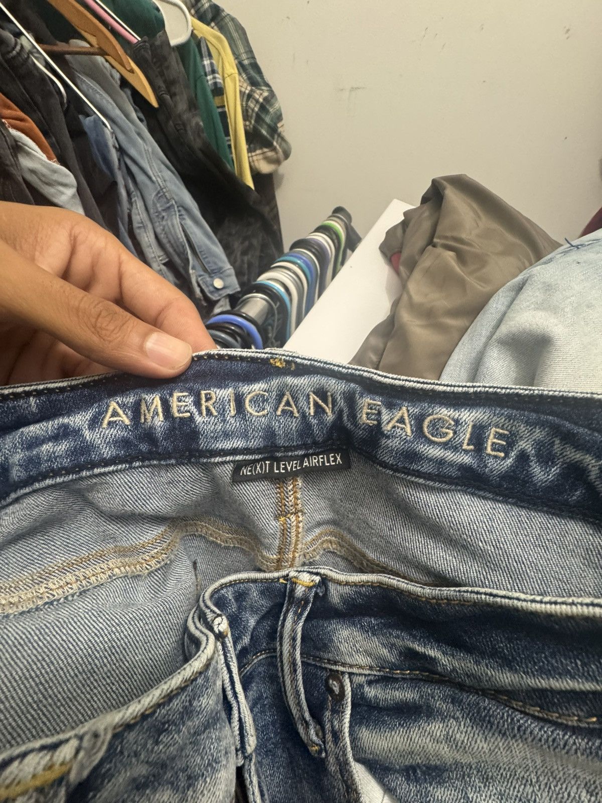 American Eagle Outfitters Stacked Skinny American Eagle Ripped Jeans Size US 32 / EU 48 - 2 Thumbnail