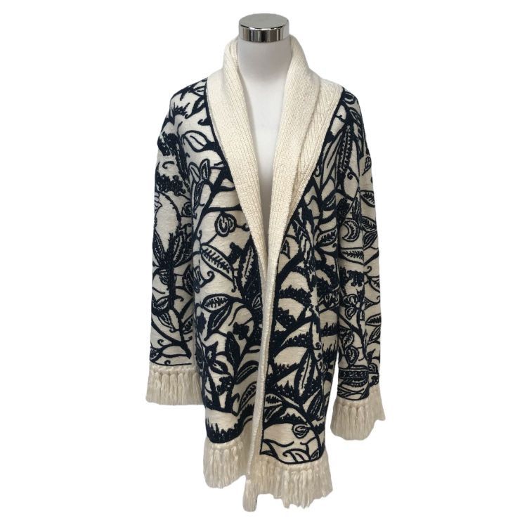 Dior Christian Dior Tiger Floral Fringe Coat Size 34 Size XS / US 0-2 / IT 36-38 - 1 Thumbnail