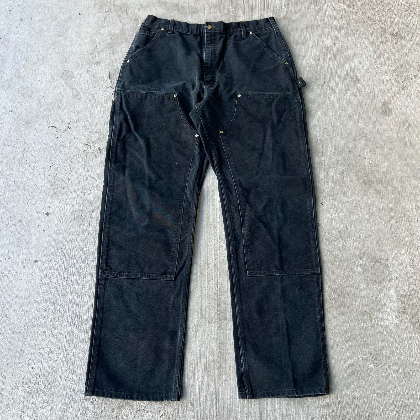 Carhartt black double knee work wear carpenter pants