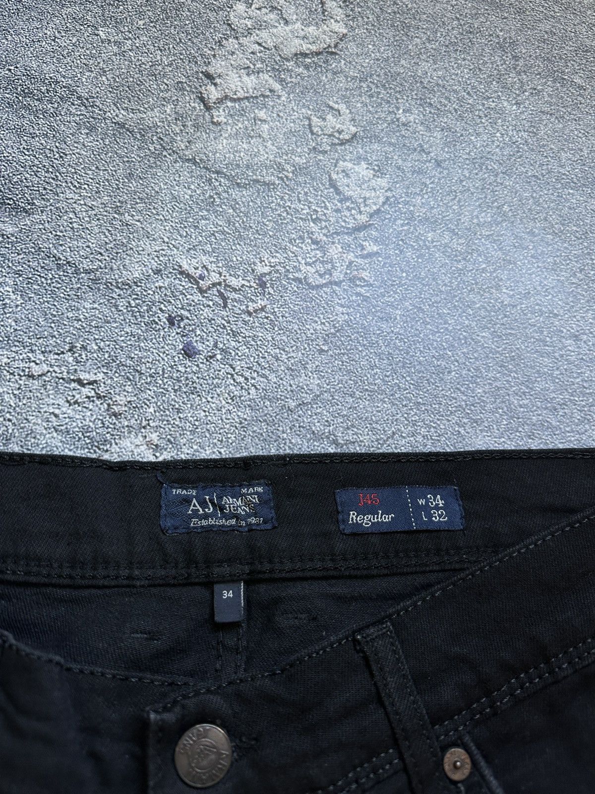 Armani Armani Jeans Metal Logo Black Regular Fit Denim Size 34 Size US 34 / EU 50 - 3 Thumbnail