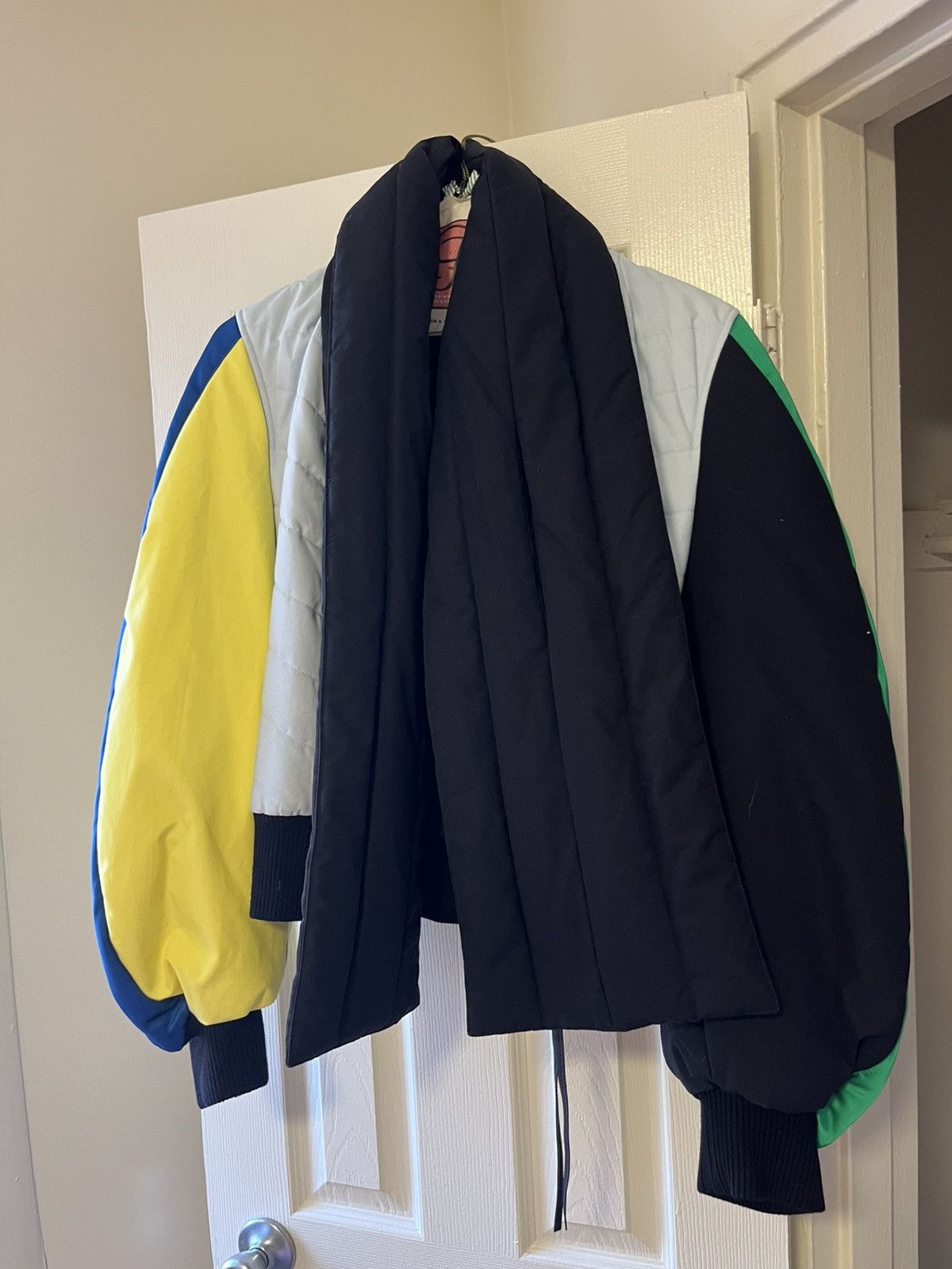 Loewe Loewe Colorblock bomber jackrt with scarf attached Size M / US 6-8 / IT 42-44 - 2 Thumbnail